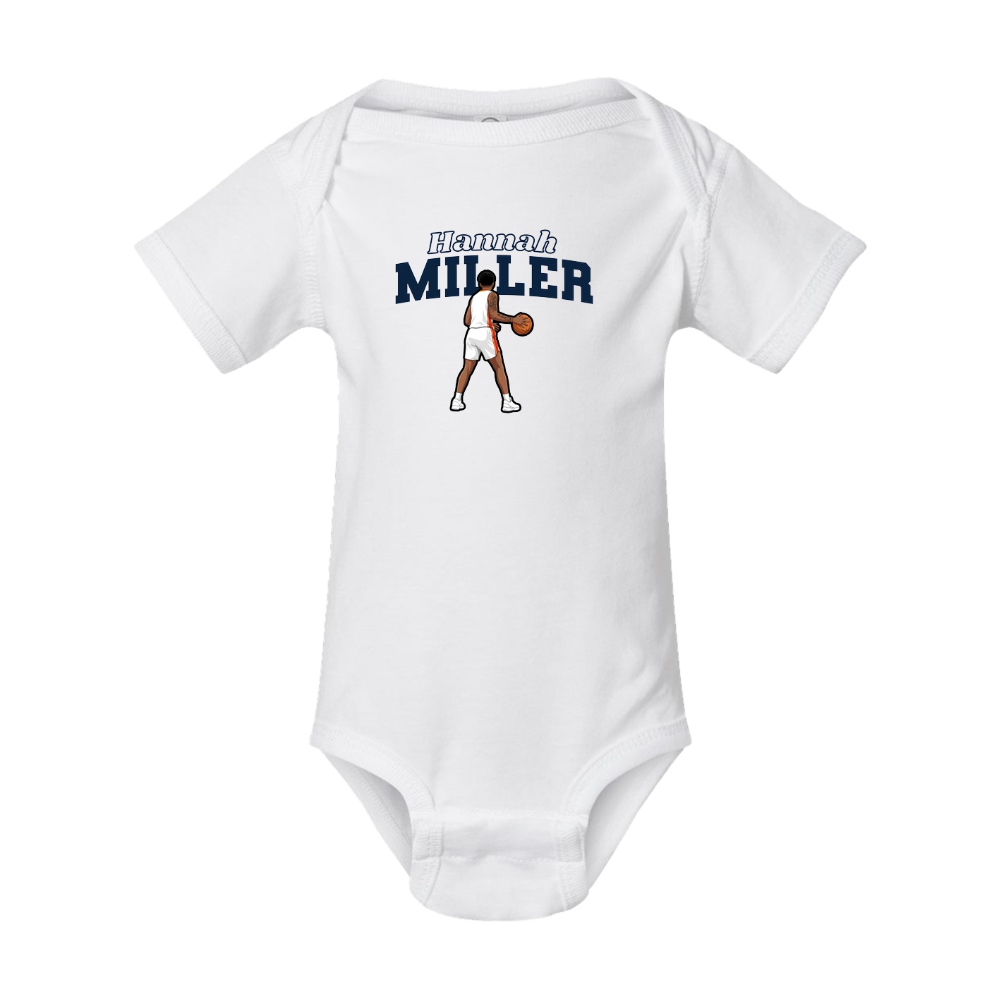 Baby Onesie — Name Arch in White