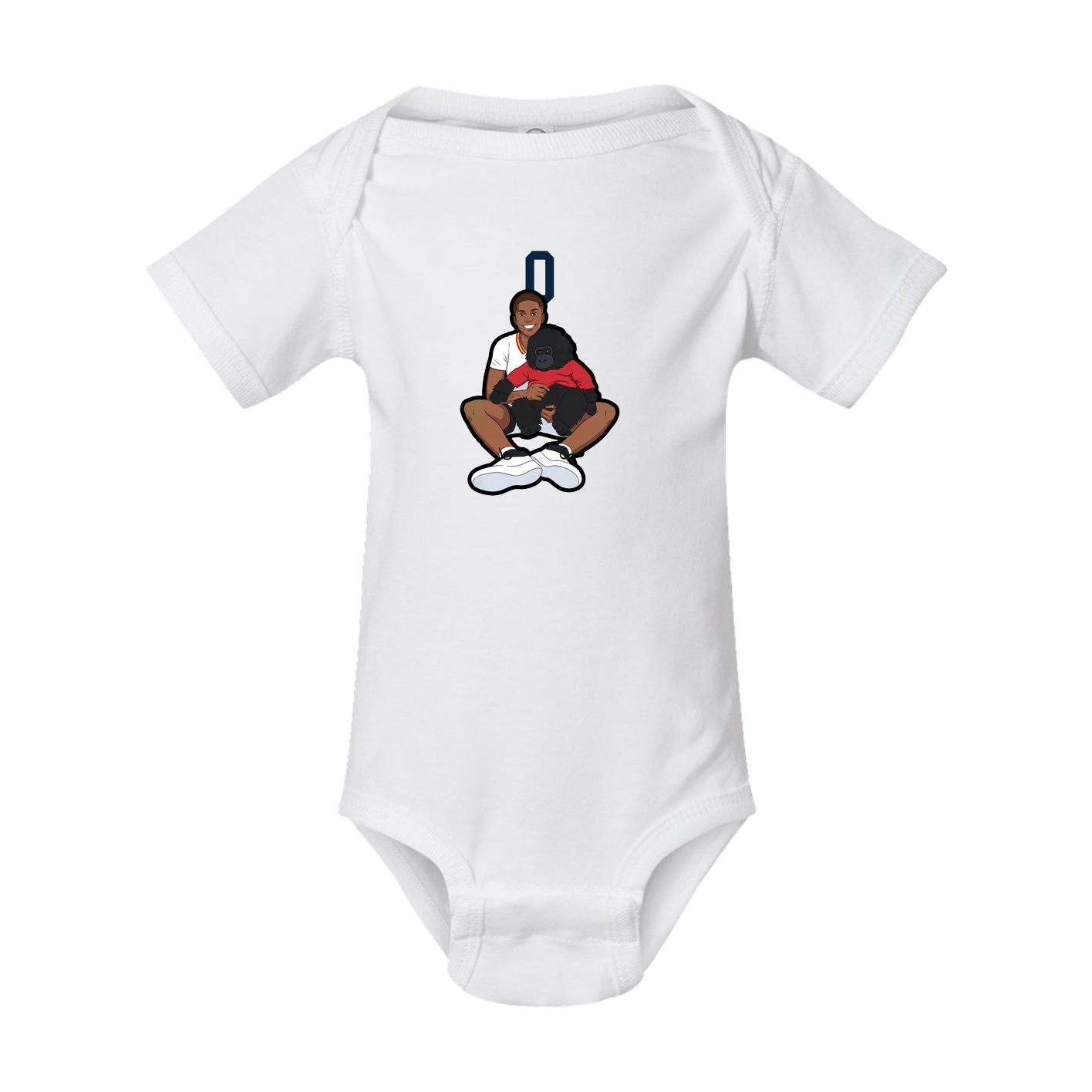Baby Onesie — Number Top in White