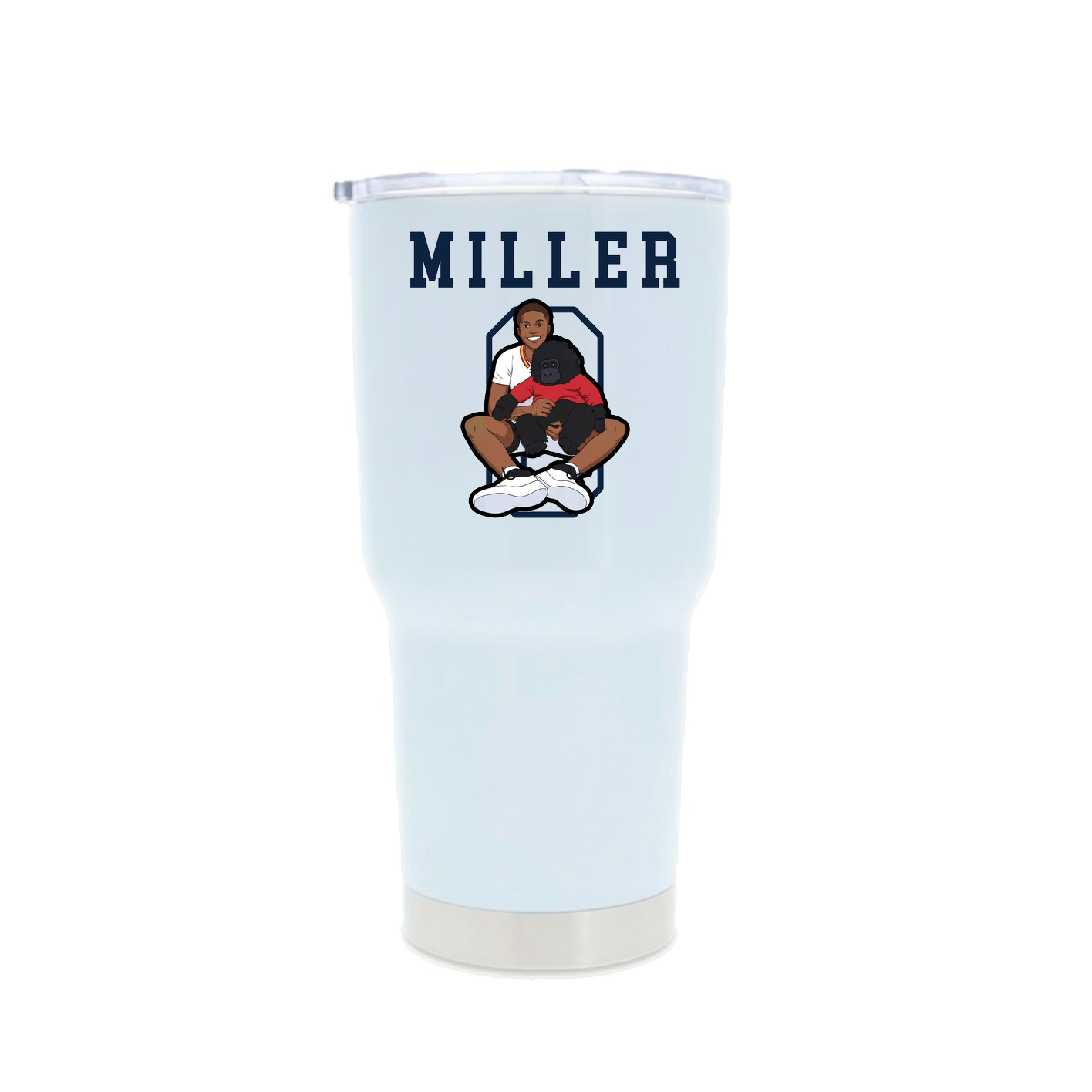 30oz Stainless Steel Tumbler — Shirsey in White