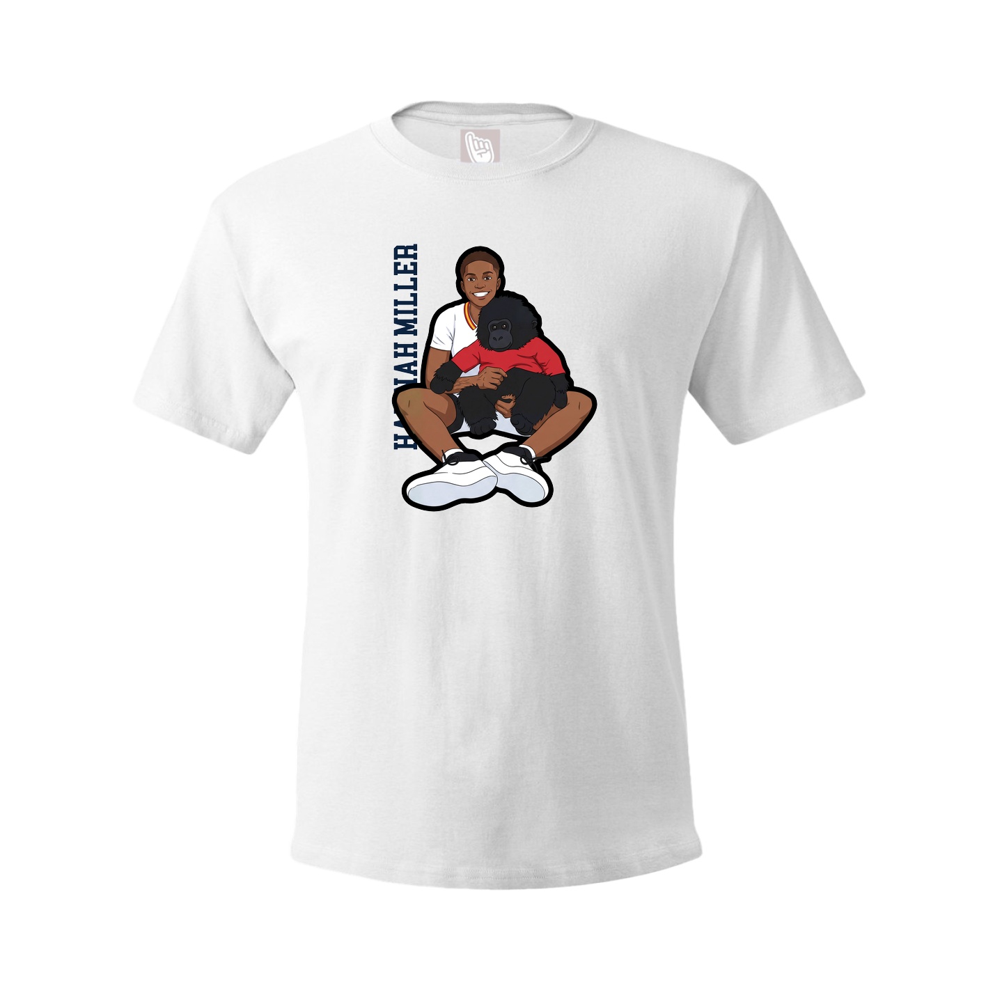 Youth Tee — Name Vertical in White