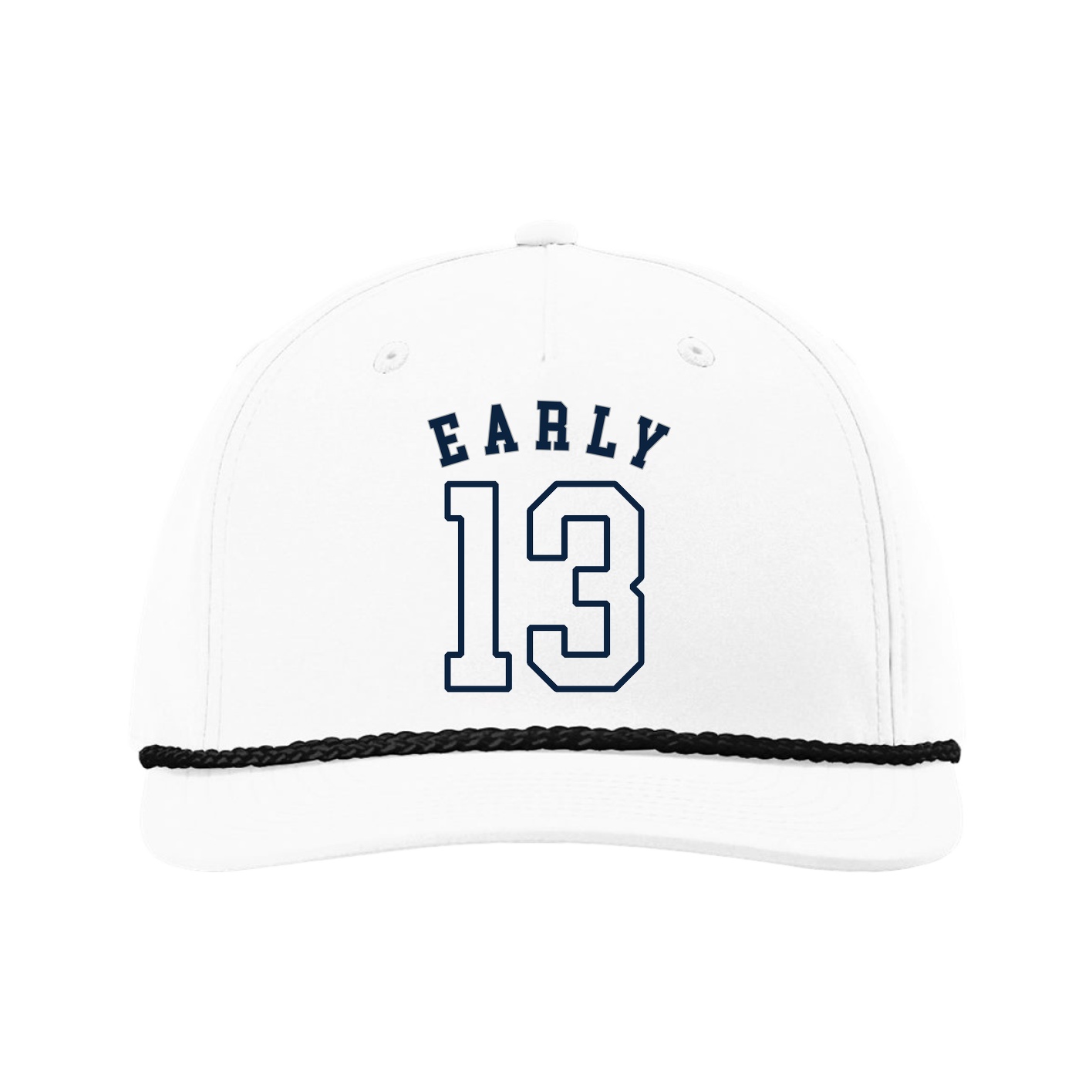 Five-Panel Classic Rope Cap — Shirsey Arch in White