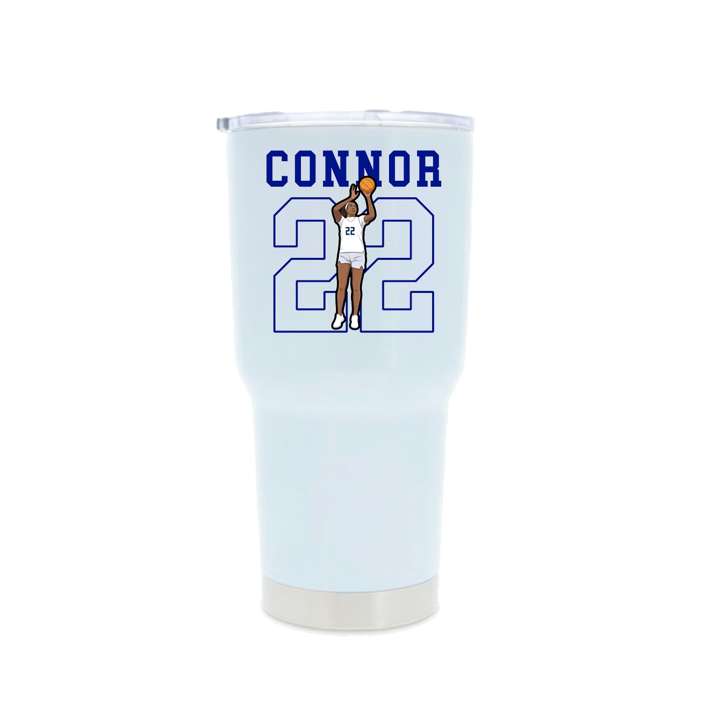 30oz Stainless Steel Tumbler — Shirsey in White
