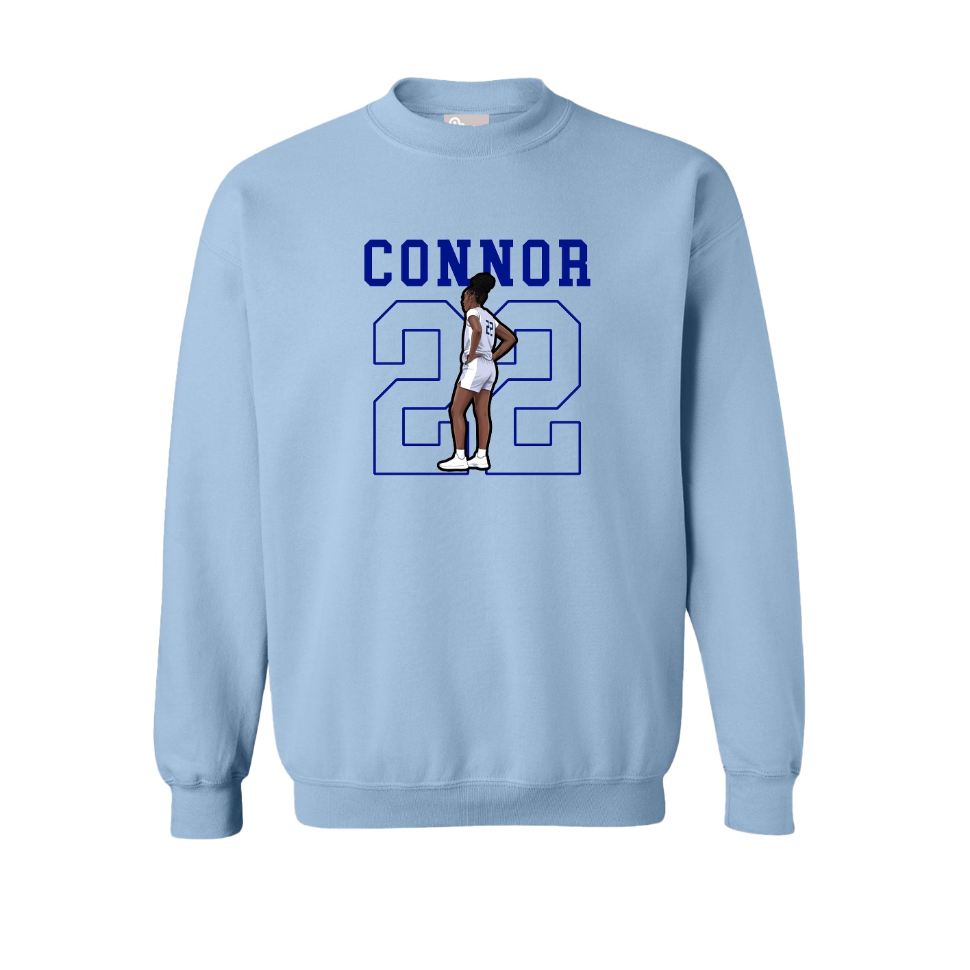 Fleece Crew — Shirsey in Light Blue