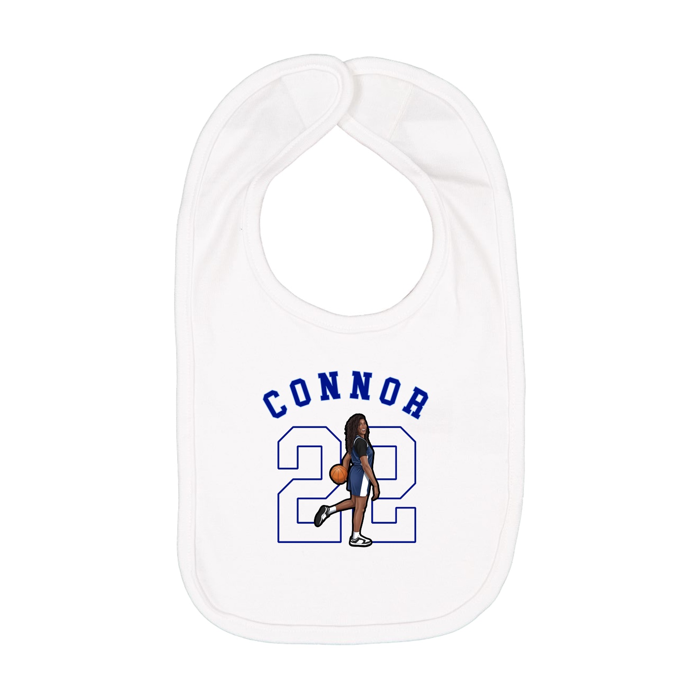 Infant Bib — Shirsey Arch in White