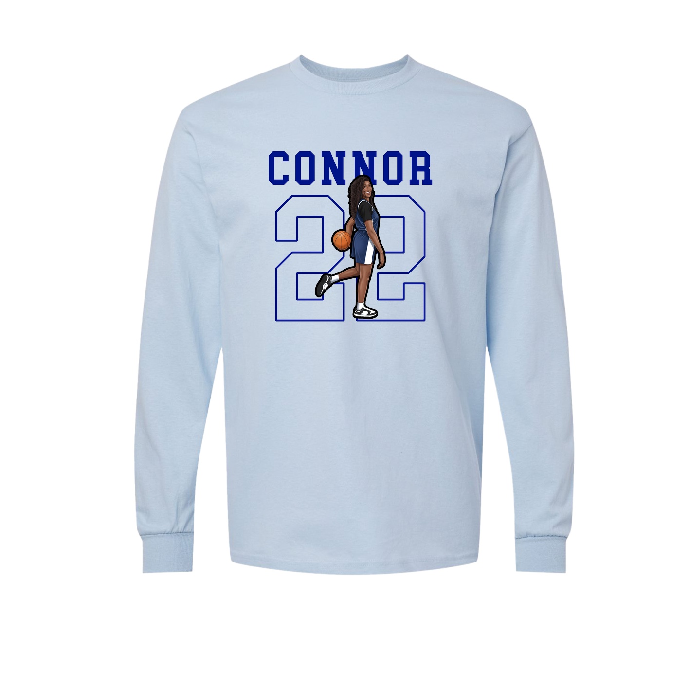 Long Sleeve Tee — Shirsey in Light Blue