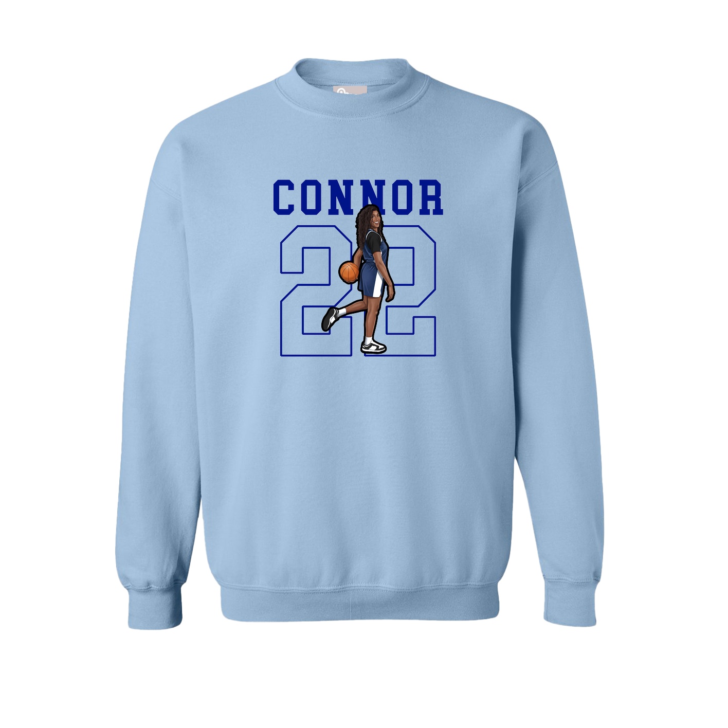 Fleece Crew — Shirsey in Light Blue