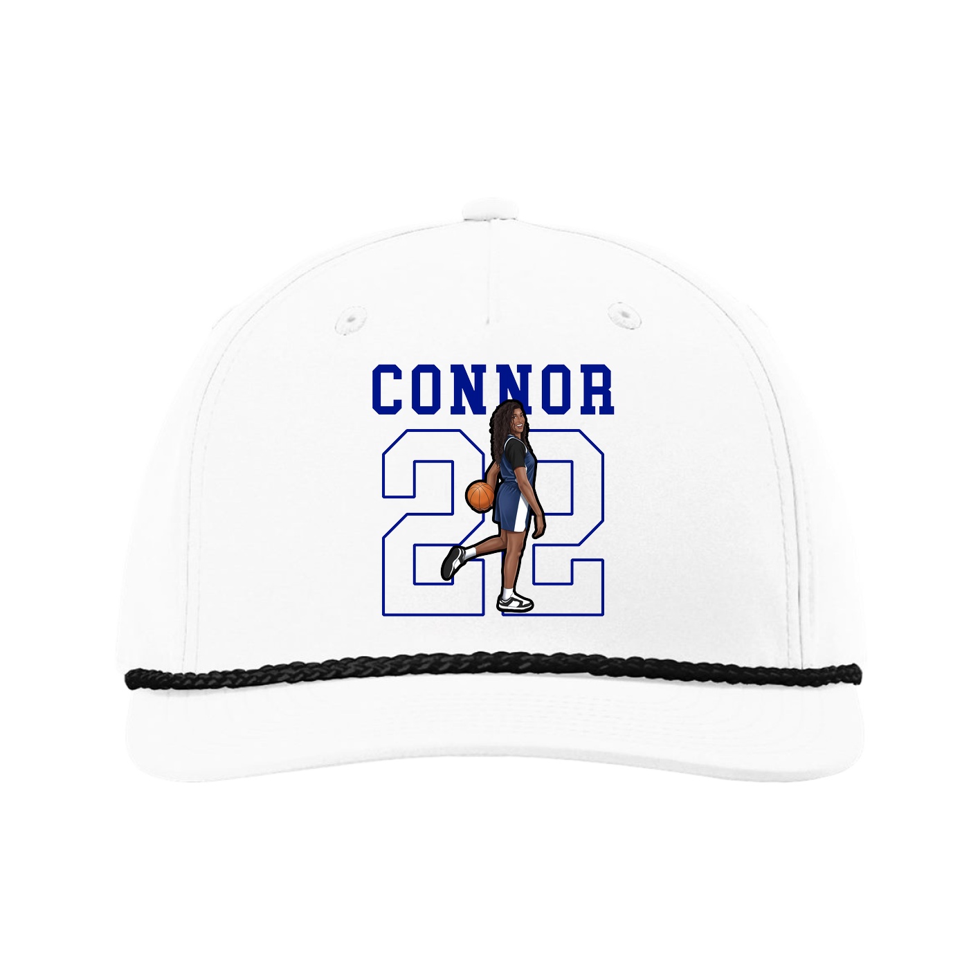 Five-Panel Classic Rope Cap — Shirsey in White
