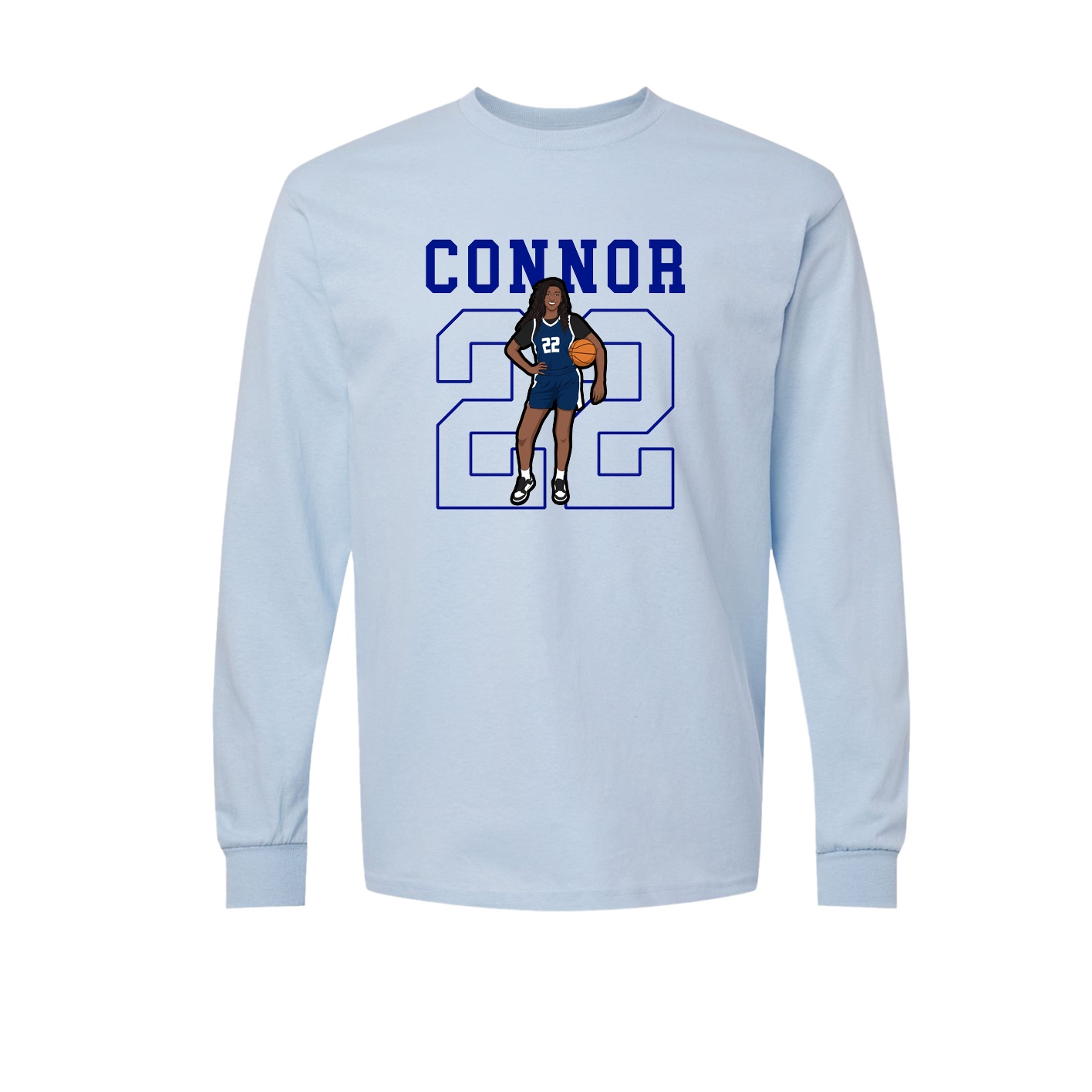 Long Sleeve Tee — Shirsey in Light Blue
