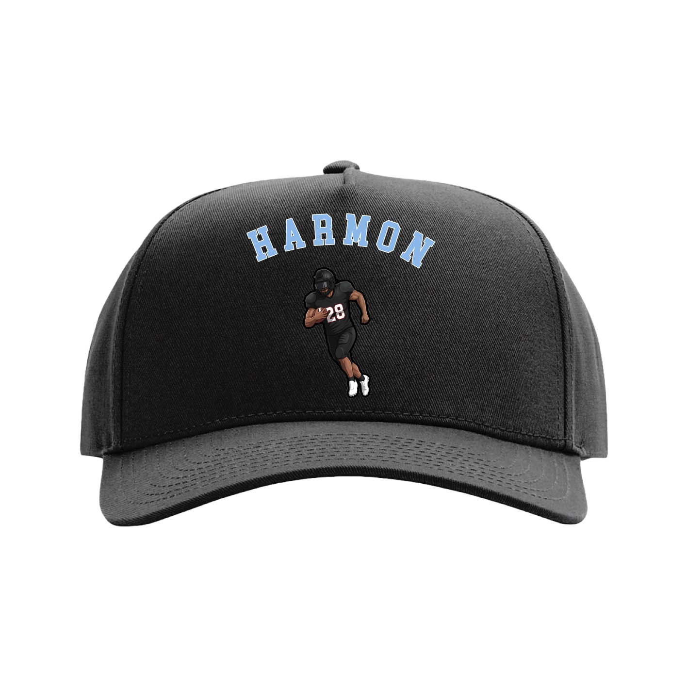 Full Fabric Five-Panel Champ Cap — Shirsey Arch in Black