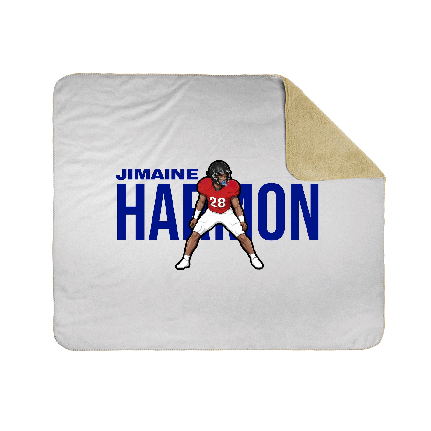Throw Blanket — Player Name in White