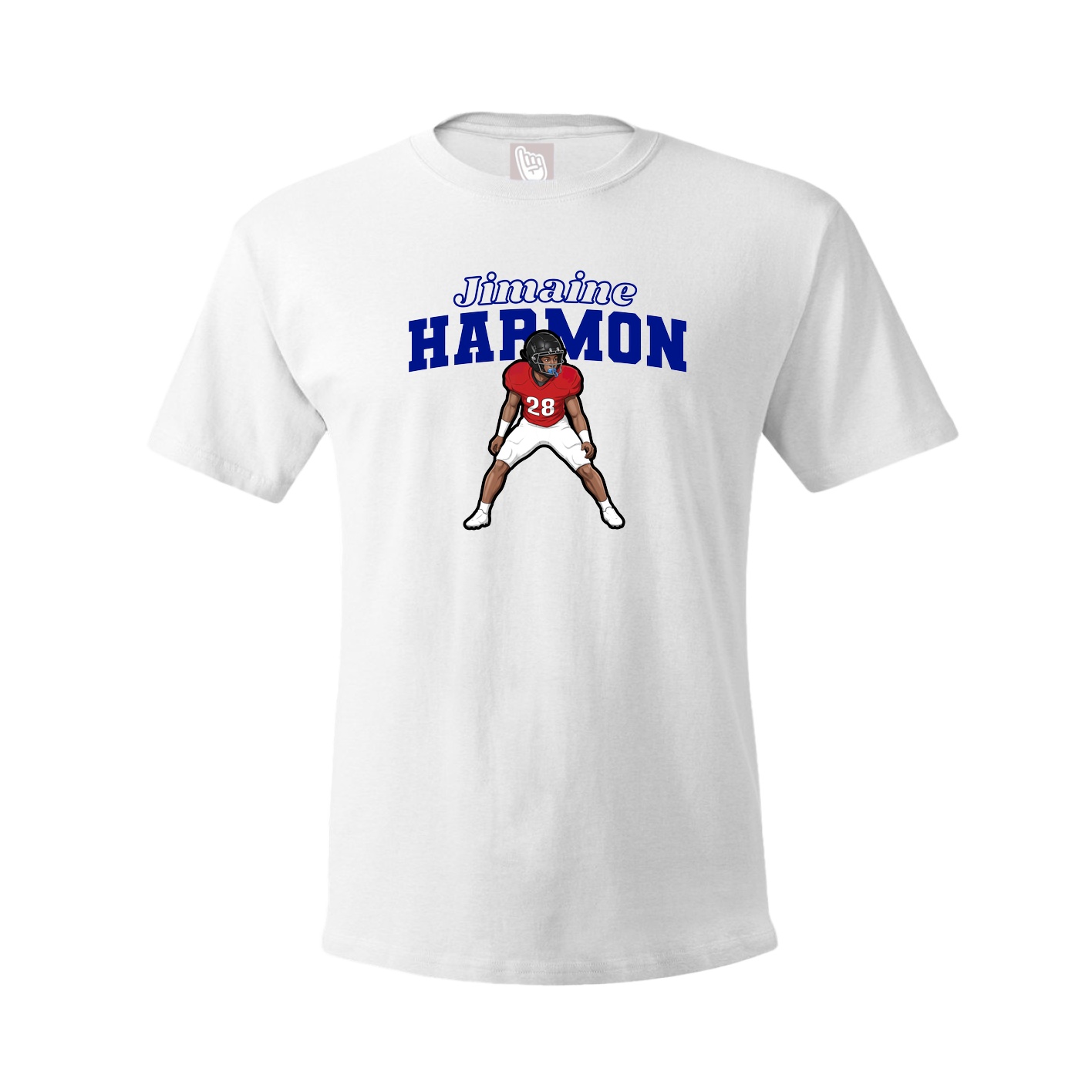 Youth Tee — Name Arch in White