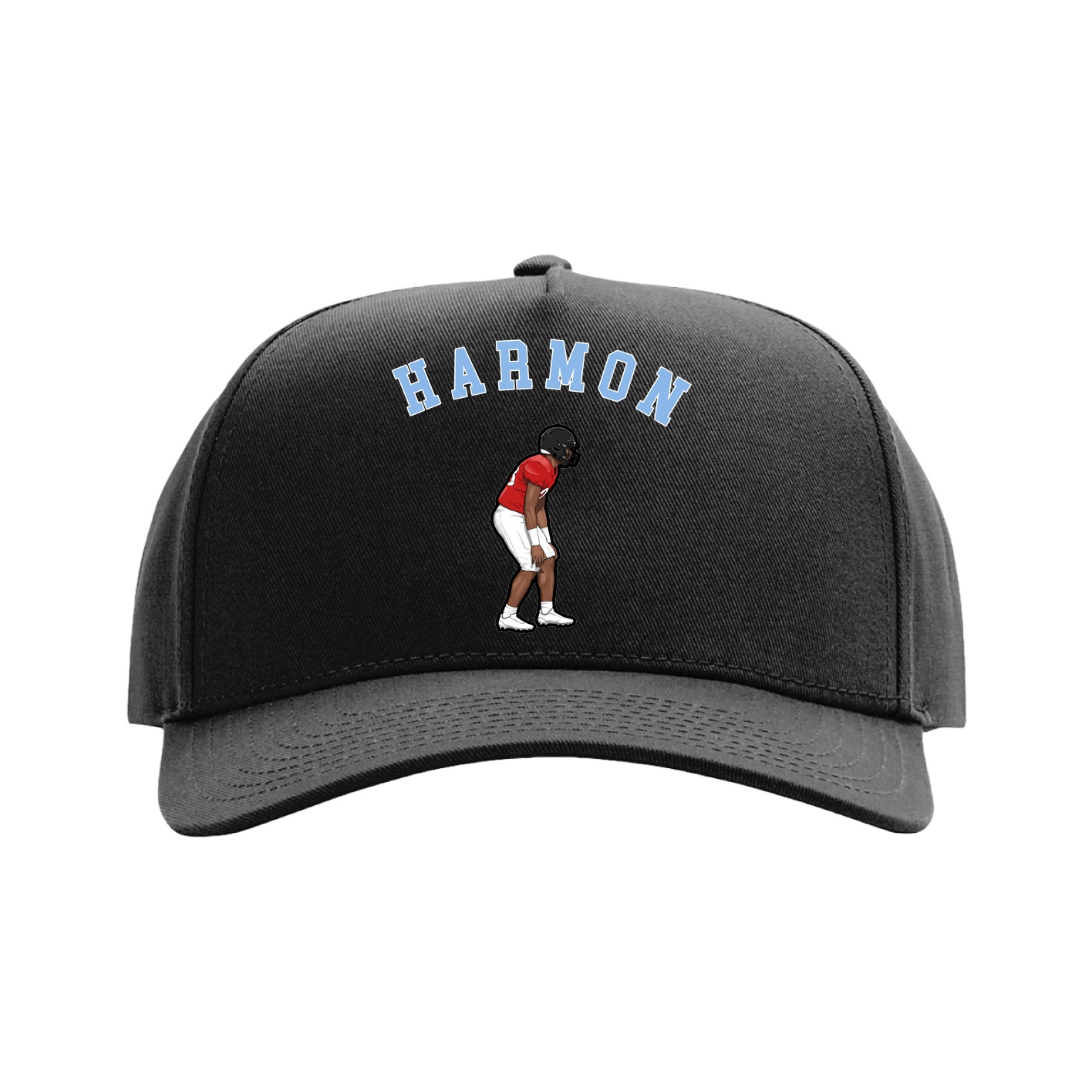 Full Fabric Five-Panel Champ Cap — Shirsey Arch in Black