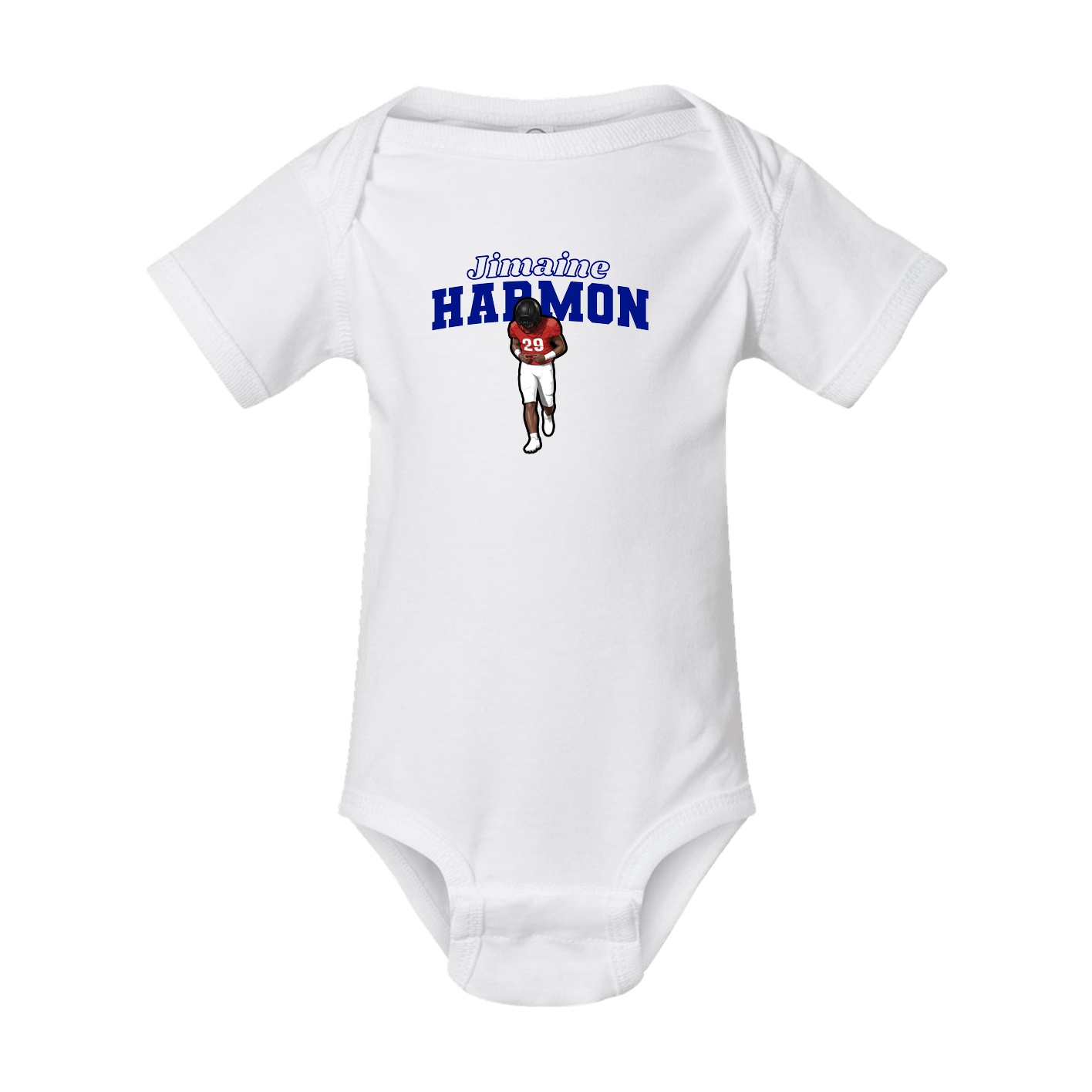 Baby Onesie — Name Arch in White