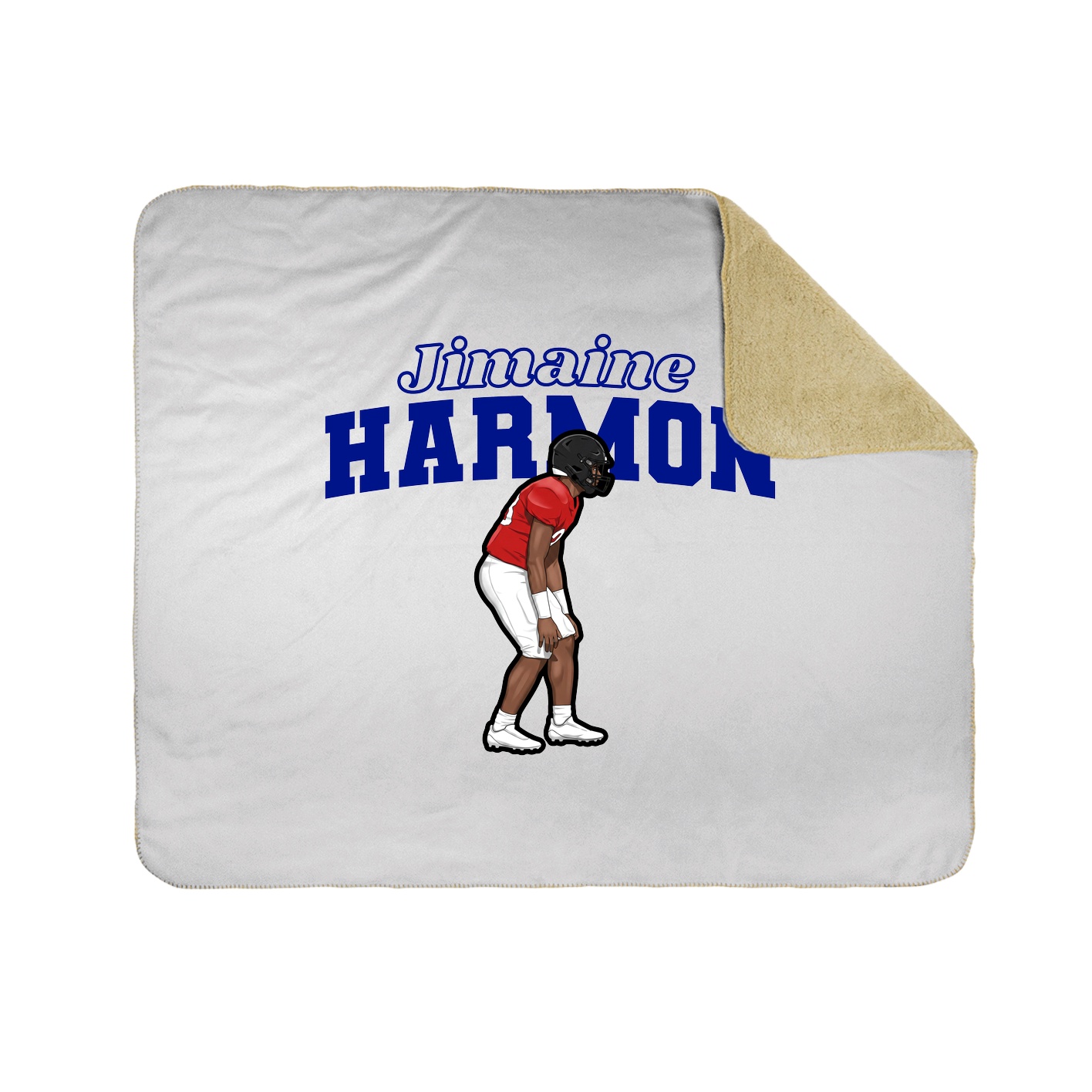 Throw Blanket — Name Arch in White