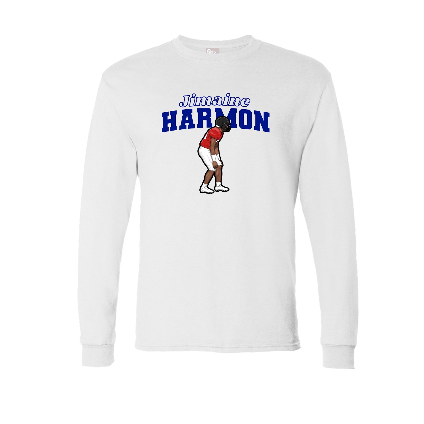 Long Sleeve Tee — Name Arch in White