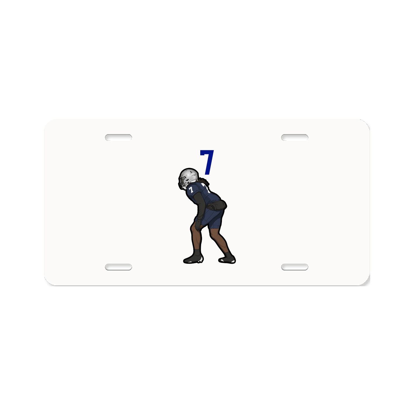 License Plate — Number Top in Classic