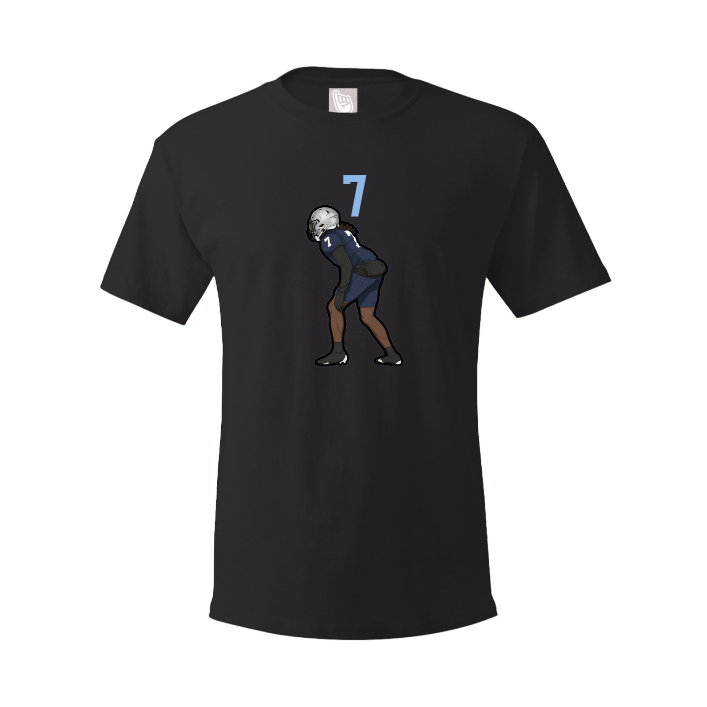 Youth Tee — Number Top in Black