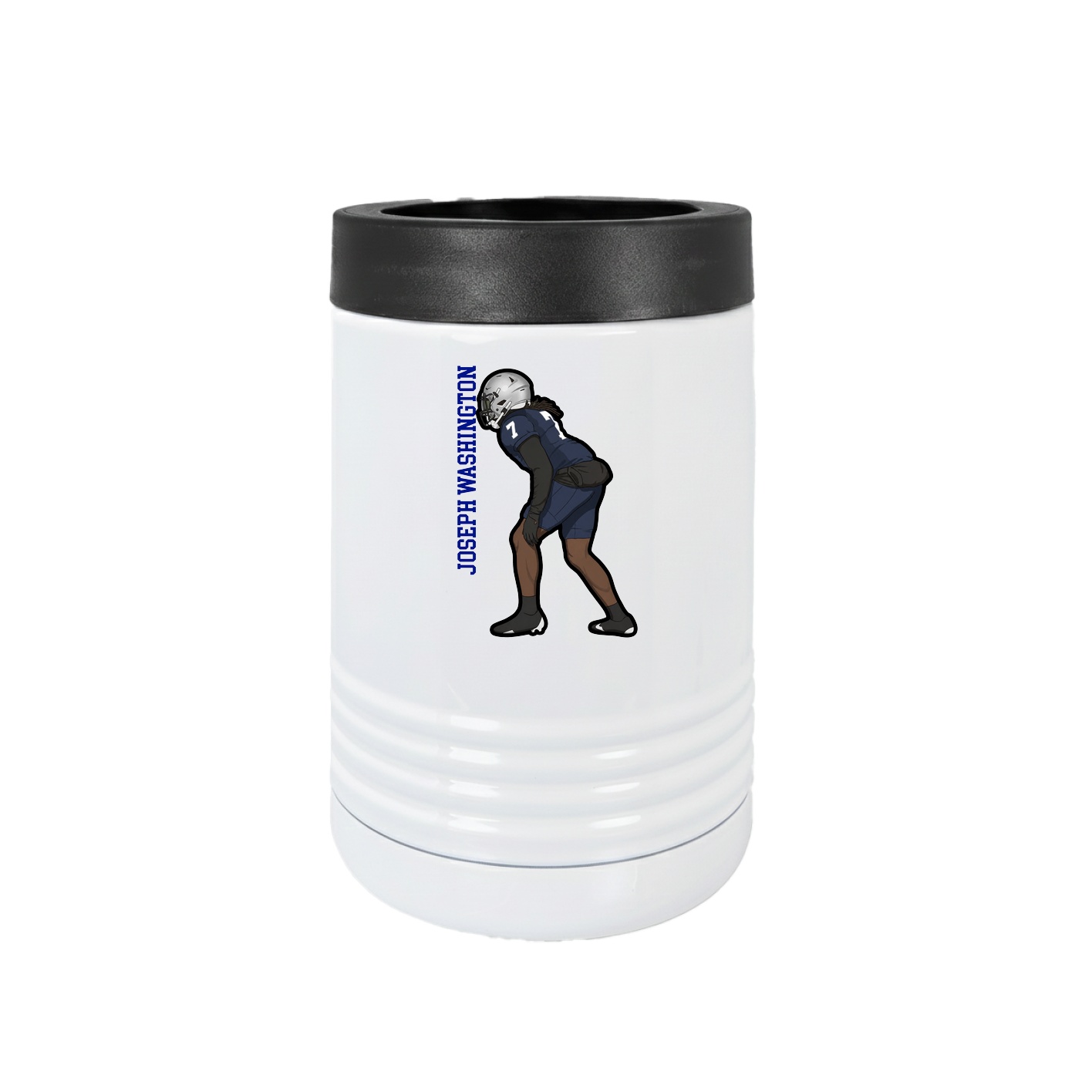 Beverage Holder — Name Vertical in White