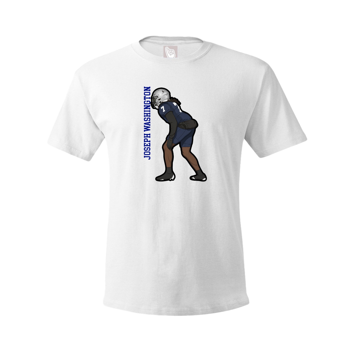 Tee — Name Vertical in White