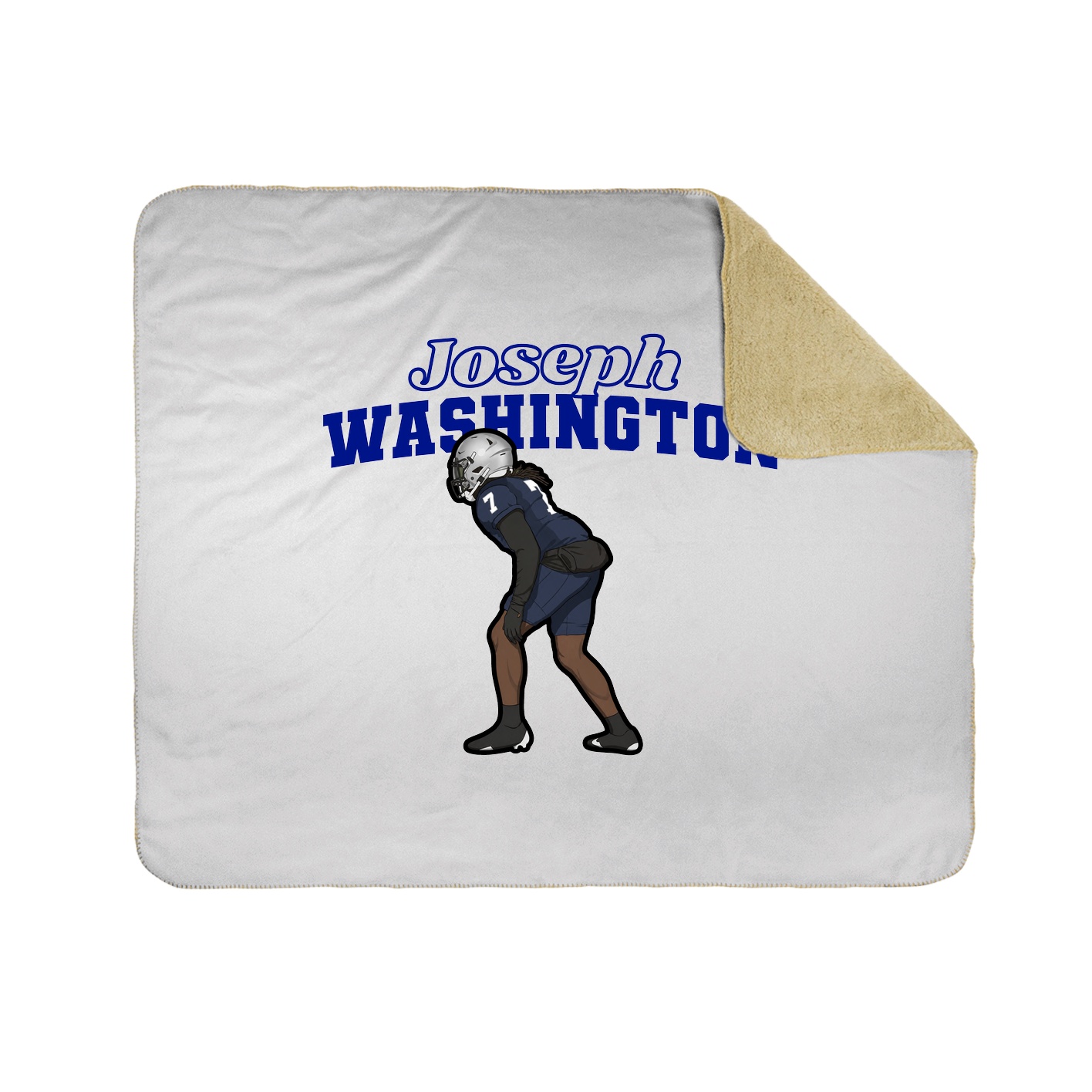 Throw Blanket — Name Arch in White