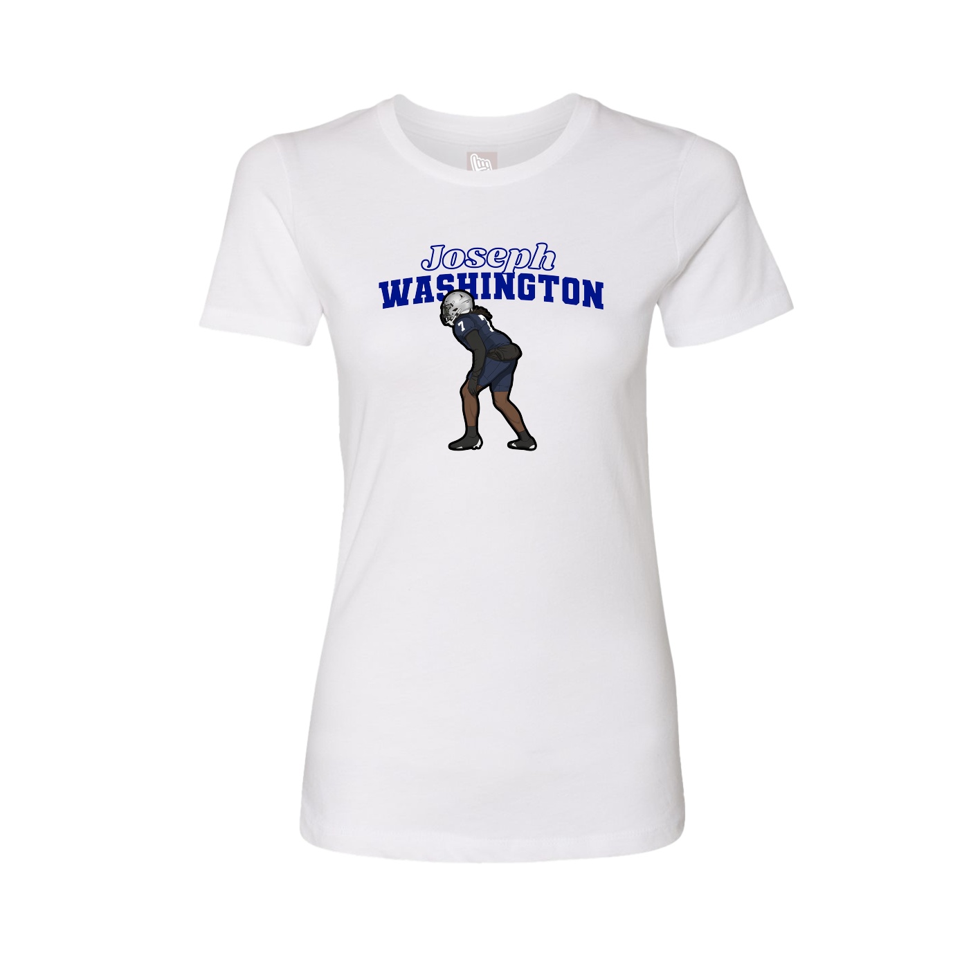 Fitted Women's Tee — Name Arch in White