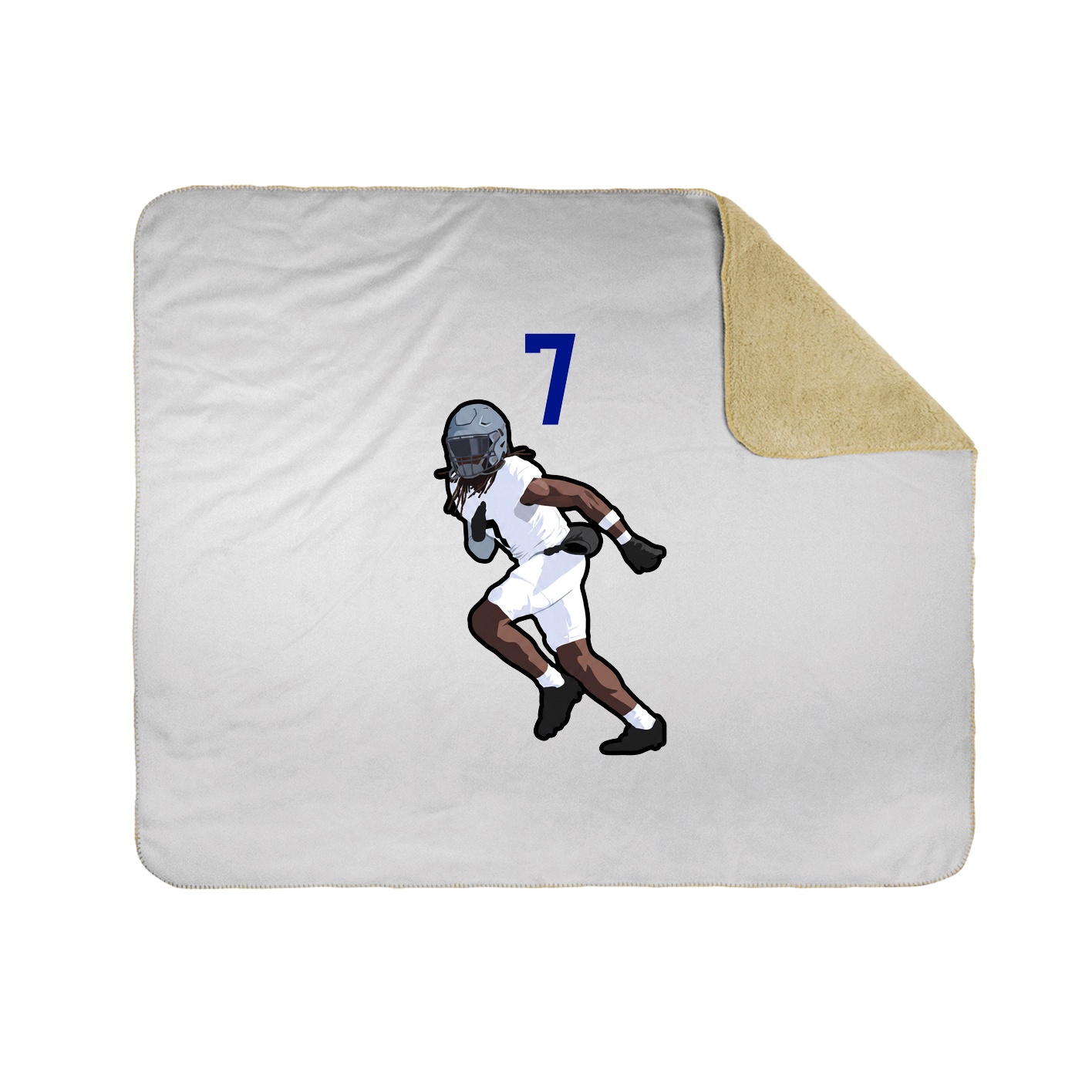 Throw Blanket — Number Top in White