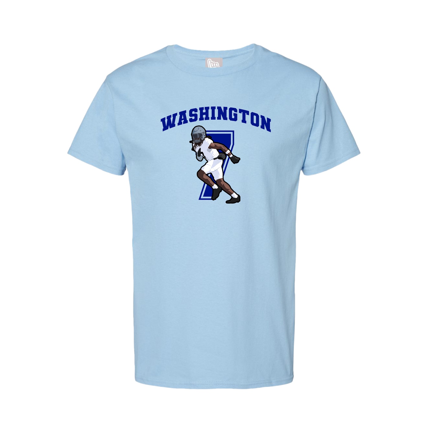 Youth Tee — Number in Light Blue