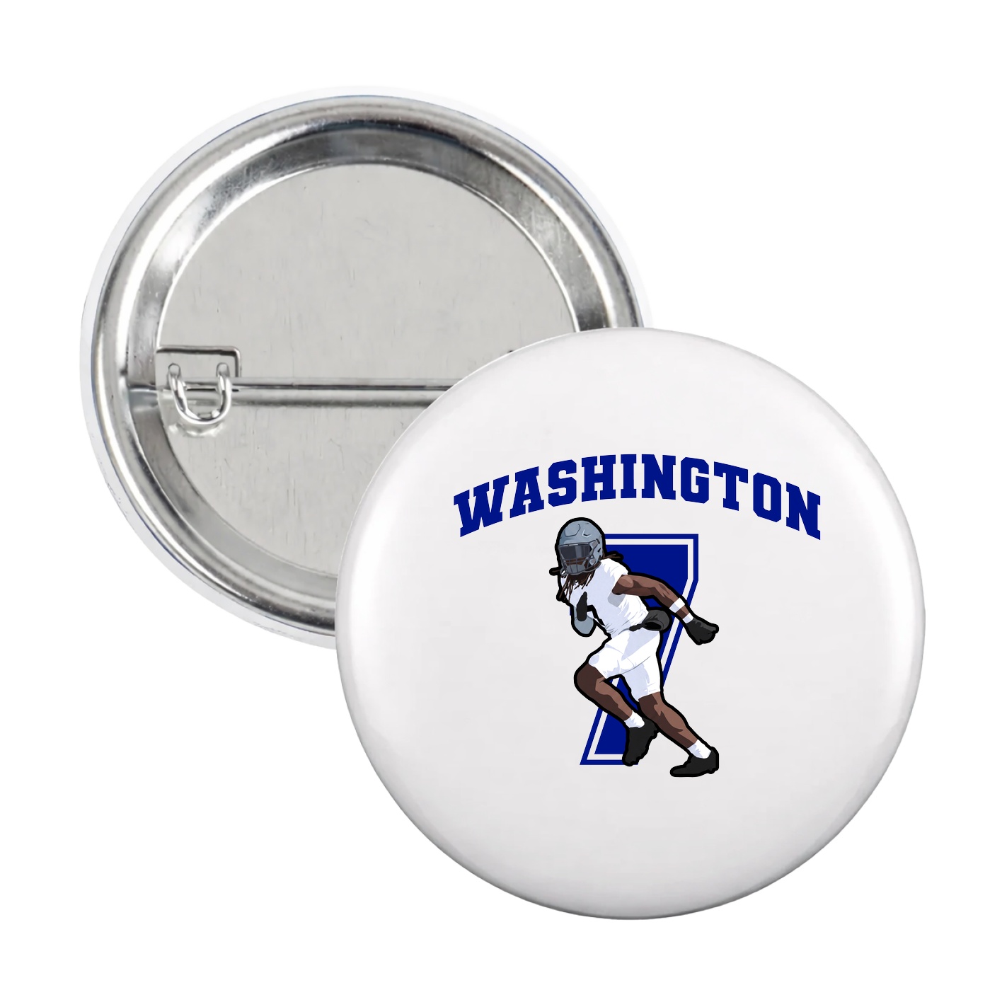 Game Day Button — Number in White