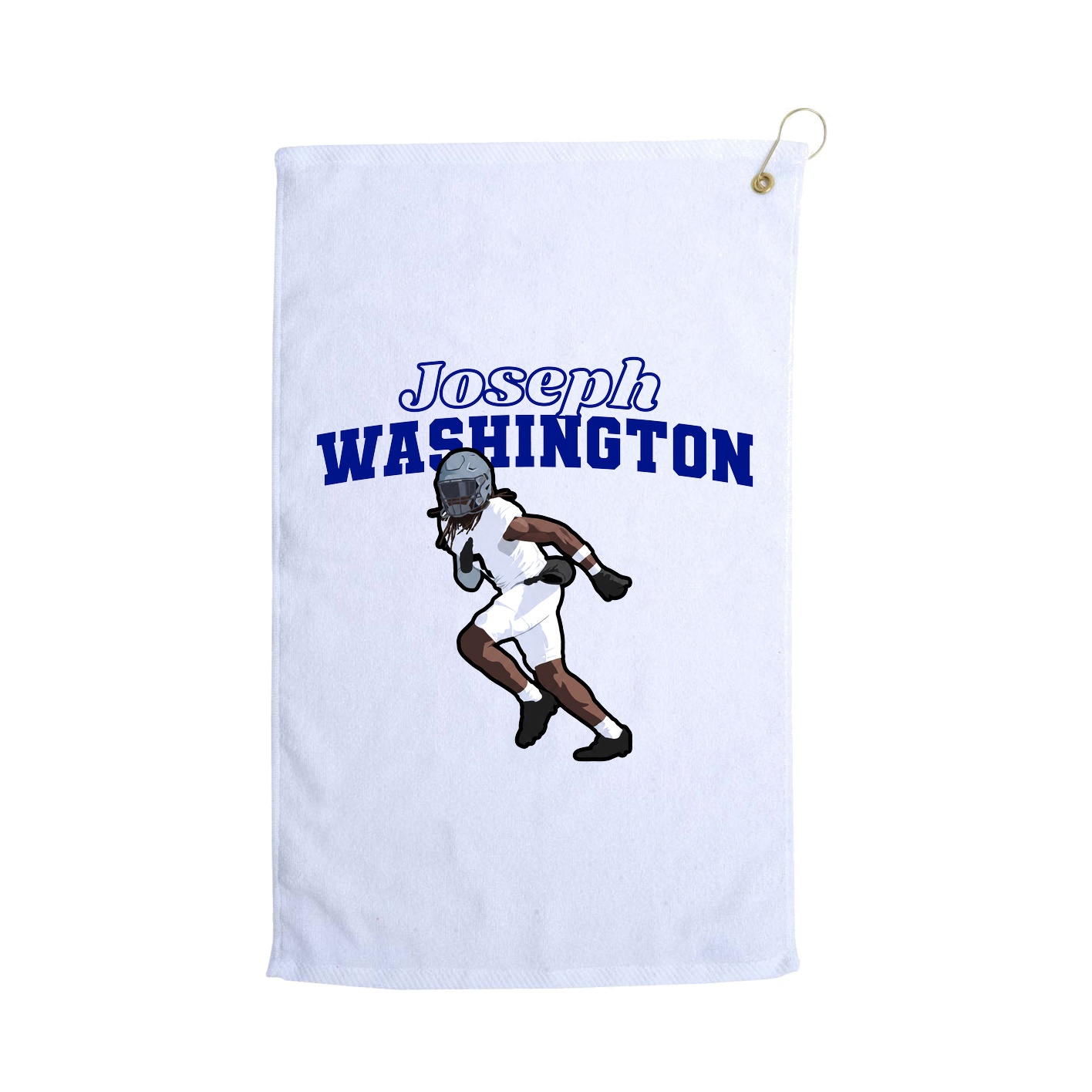Golf Towel — Name Arch in White