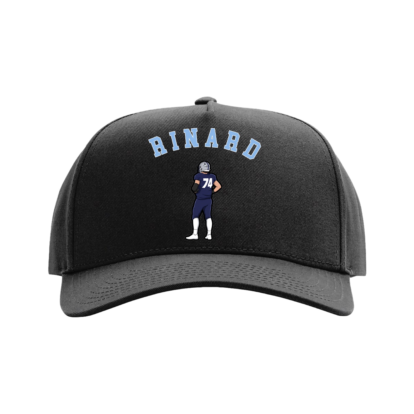 Full Fabric Five-Panel Champ Cap — Shirsey Arch in Black