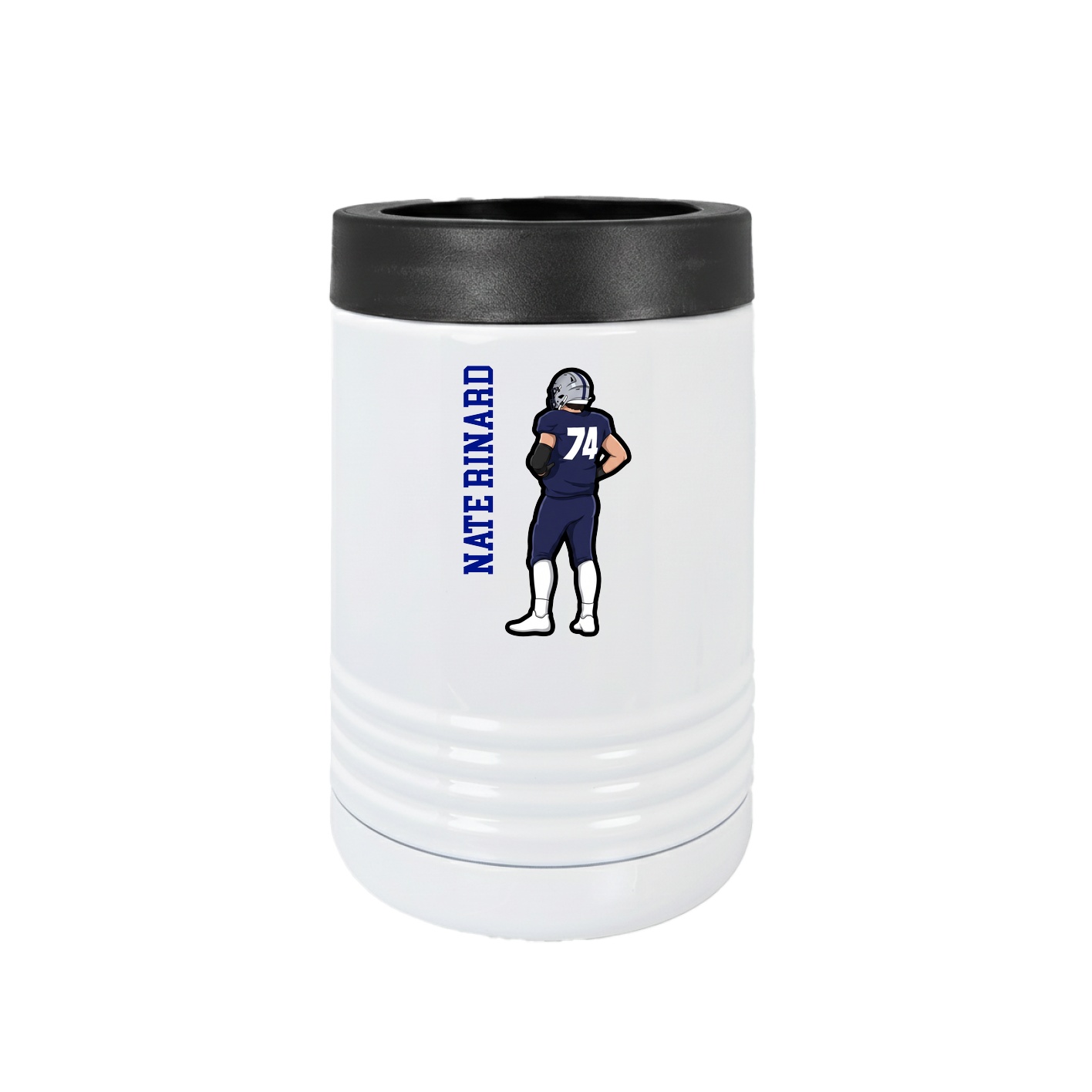 Beverage Holder — Name Vertical in White