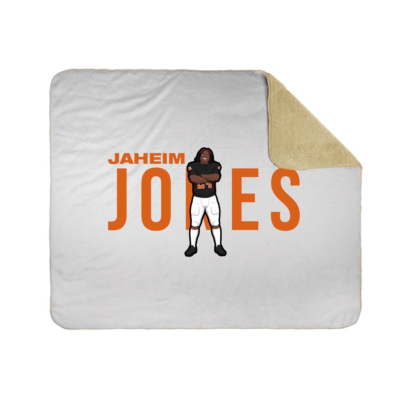 Throw Blanket — Player Name in White