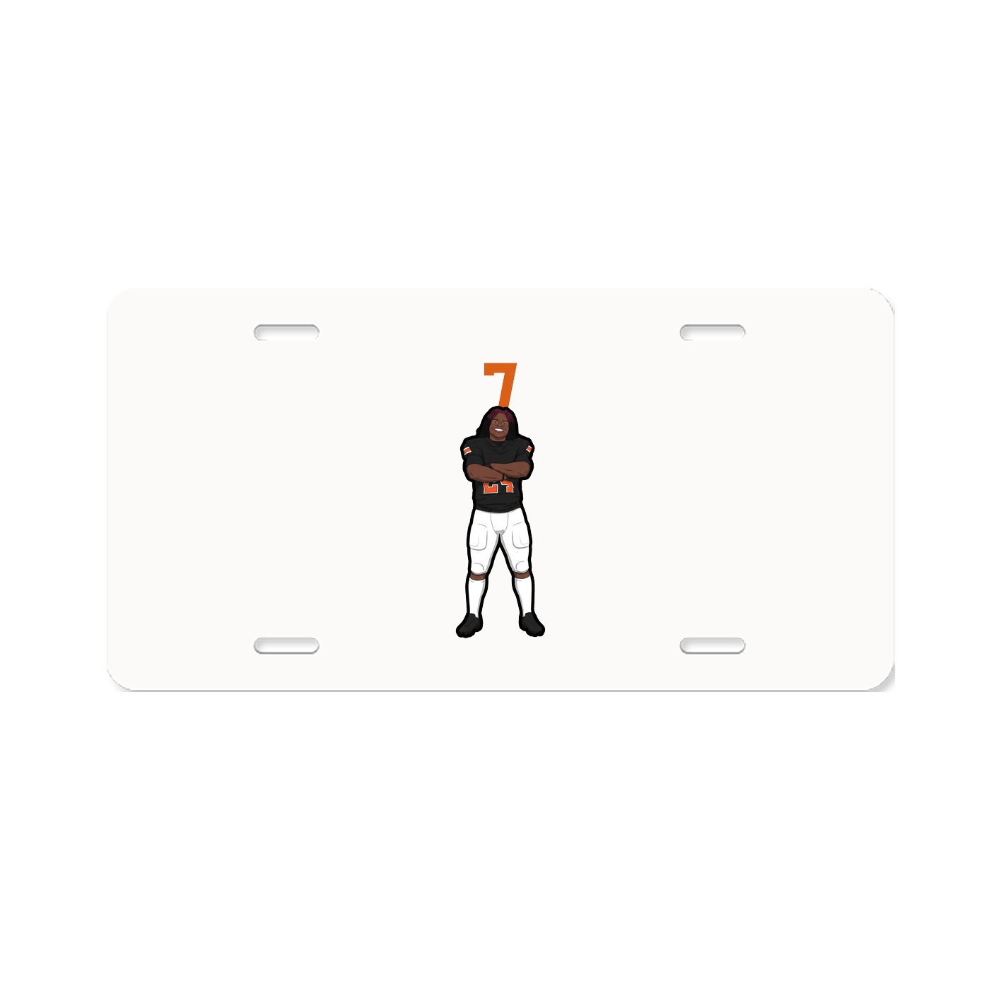 License Plate — Number Top in Classic