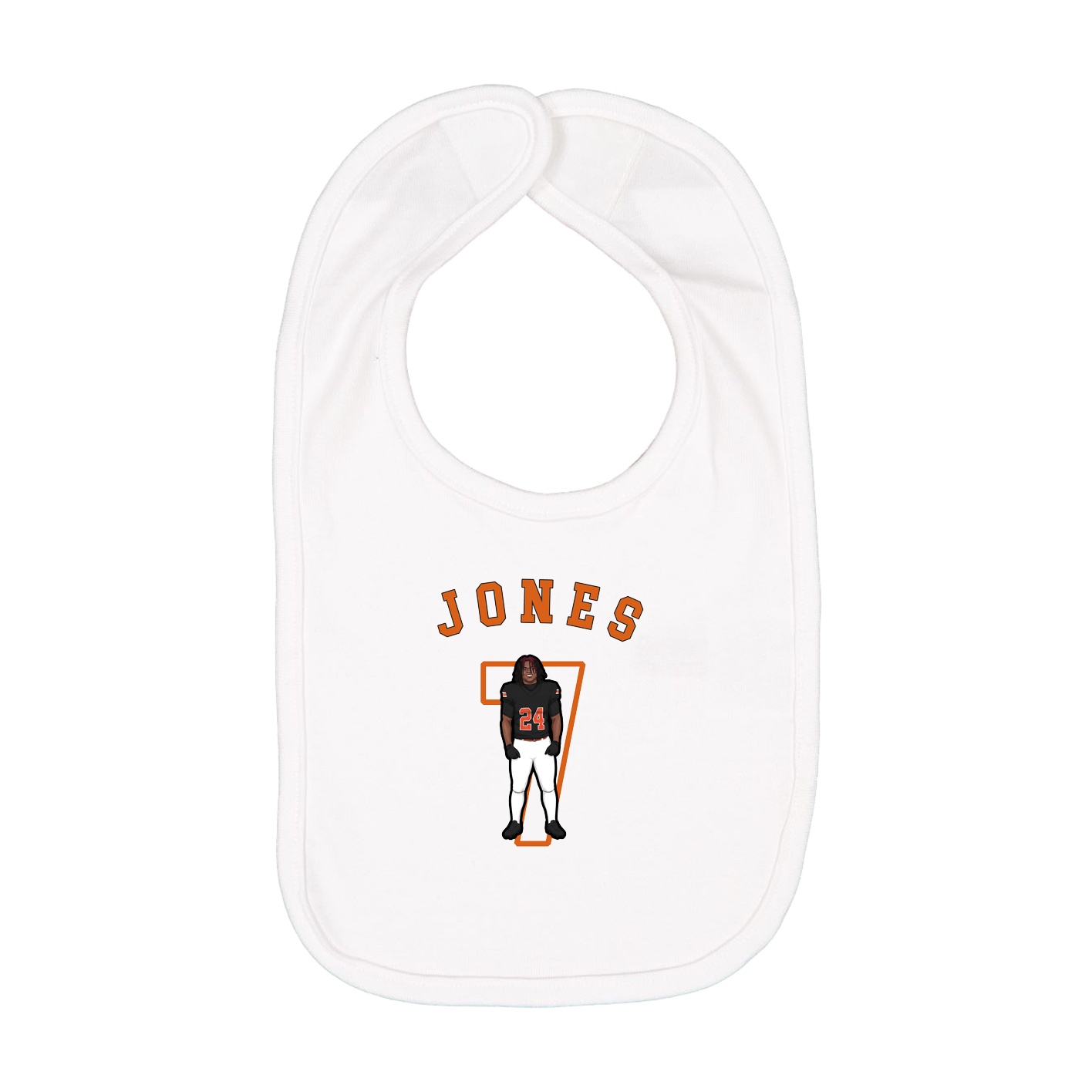Infant Bib — Shirsey Arch in White