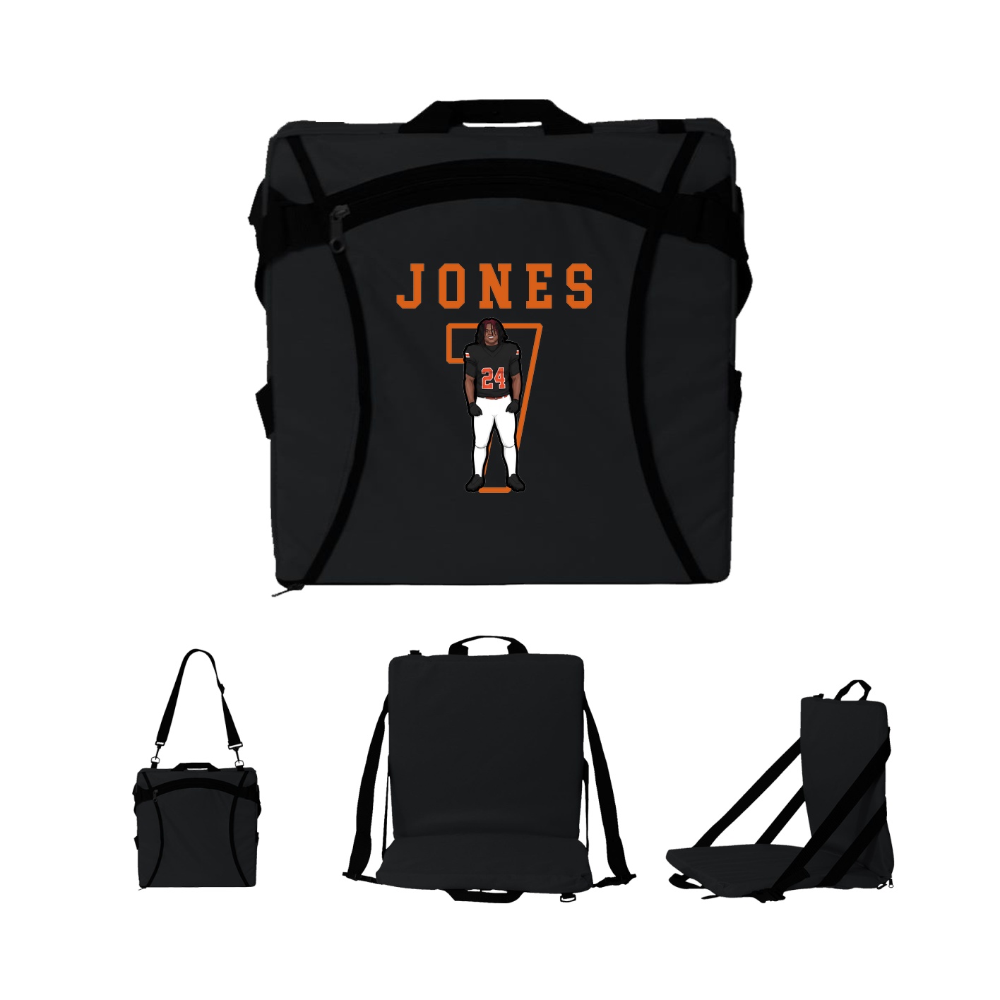 Folding Stadium Seat — Shirsey in Black