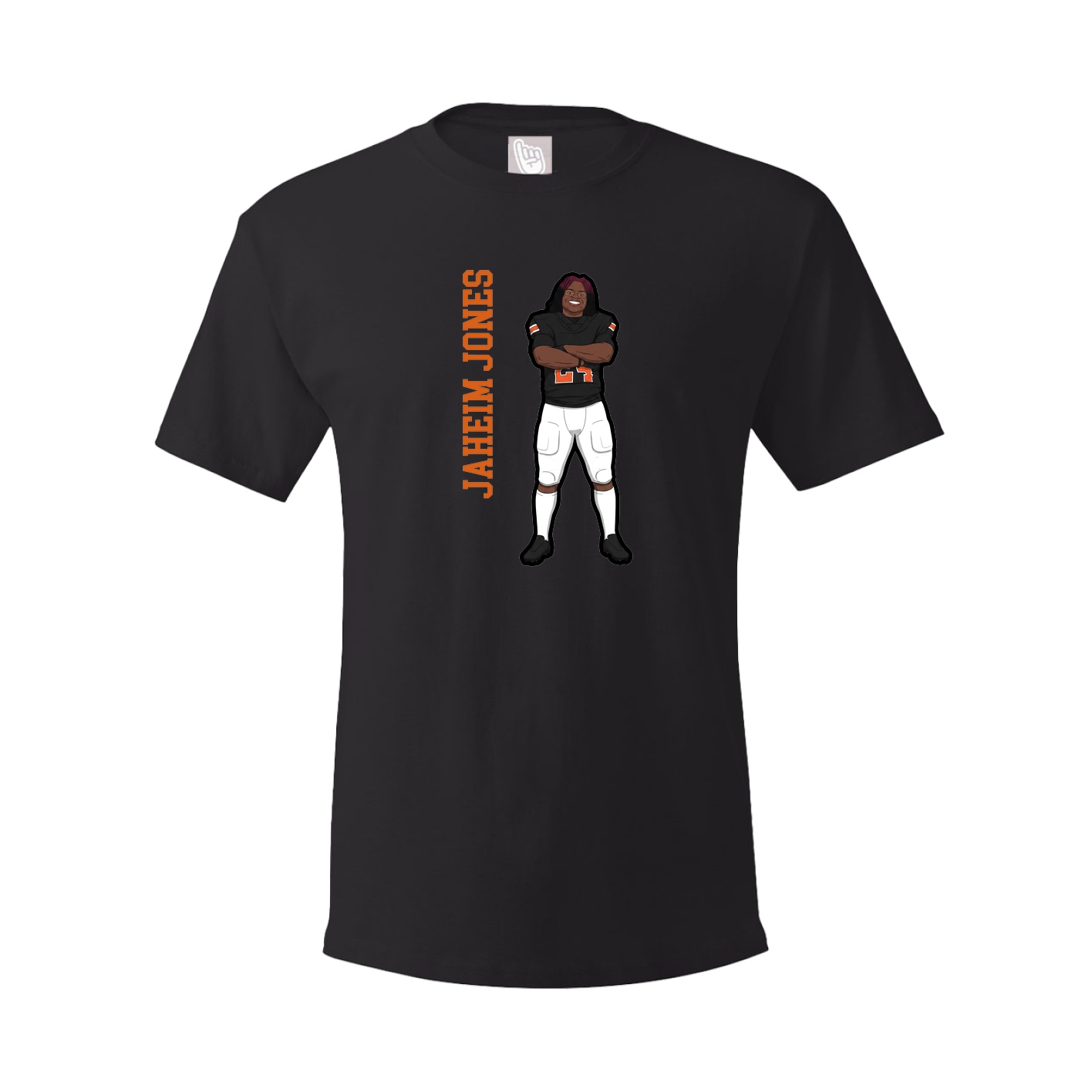 Youth Tee — Name Vertical in Black