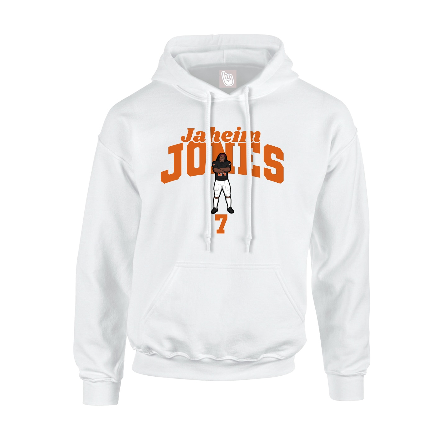 Youth Hoodie — Signature Arch in White