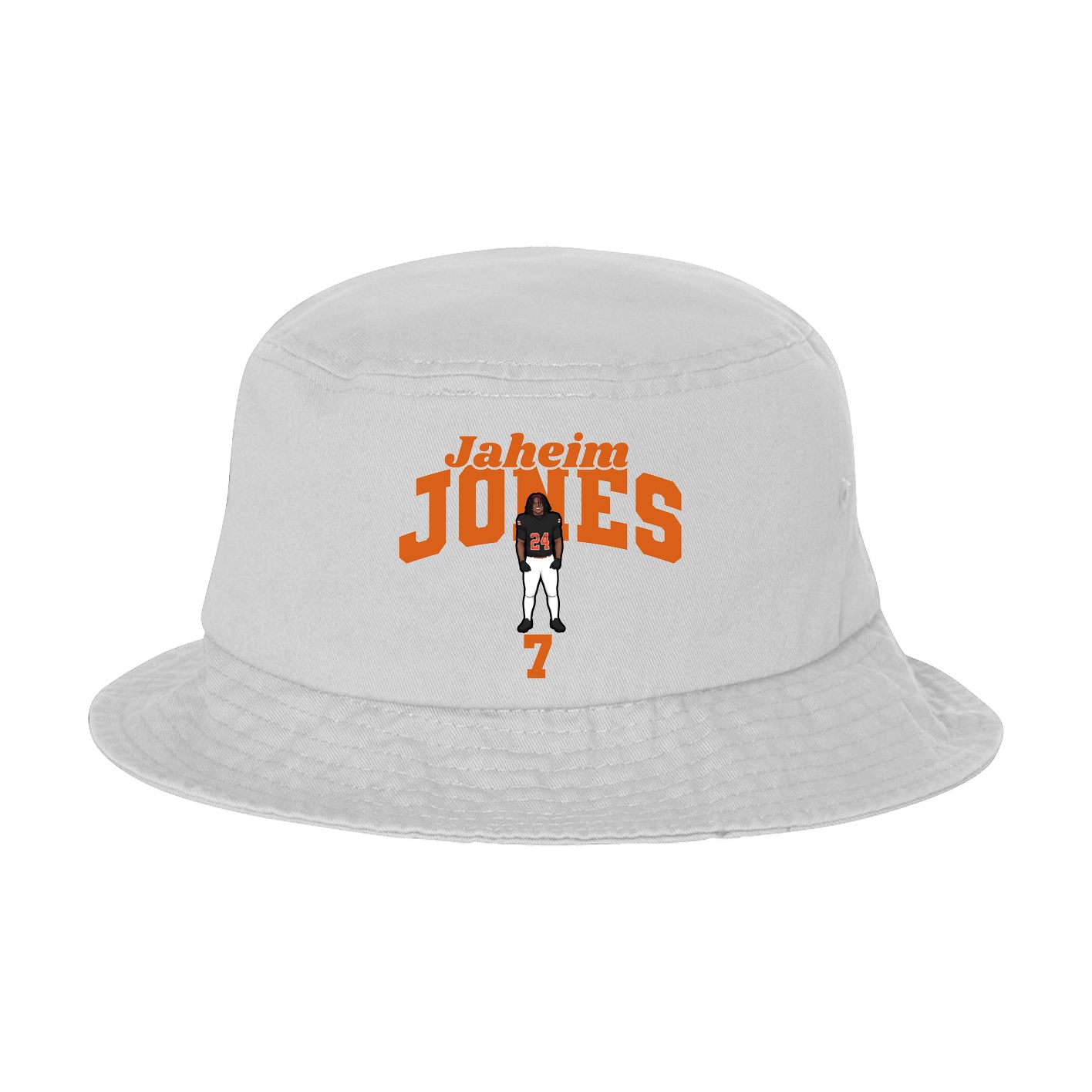 Bucket Cap — Signature Arch in White