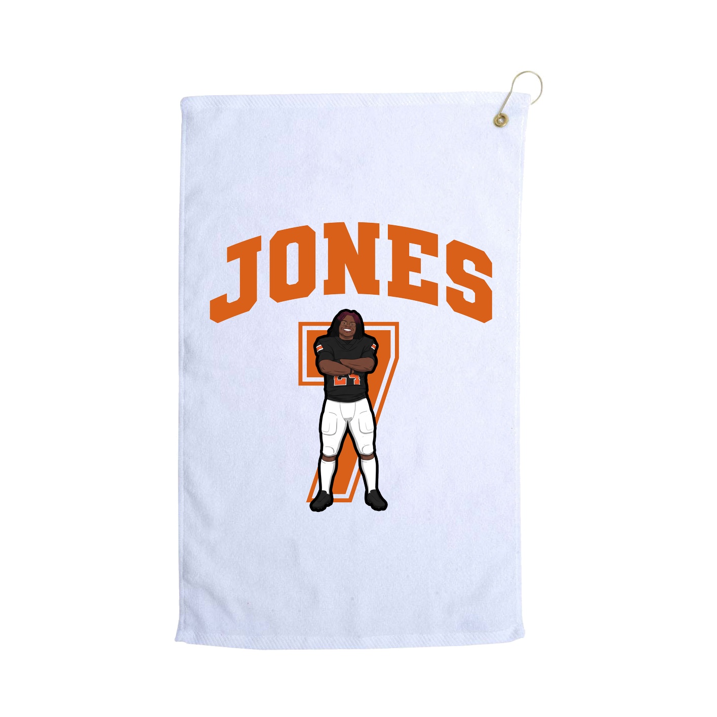 Golf Towel — Number in White