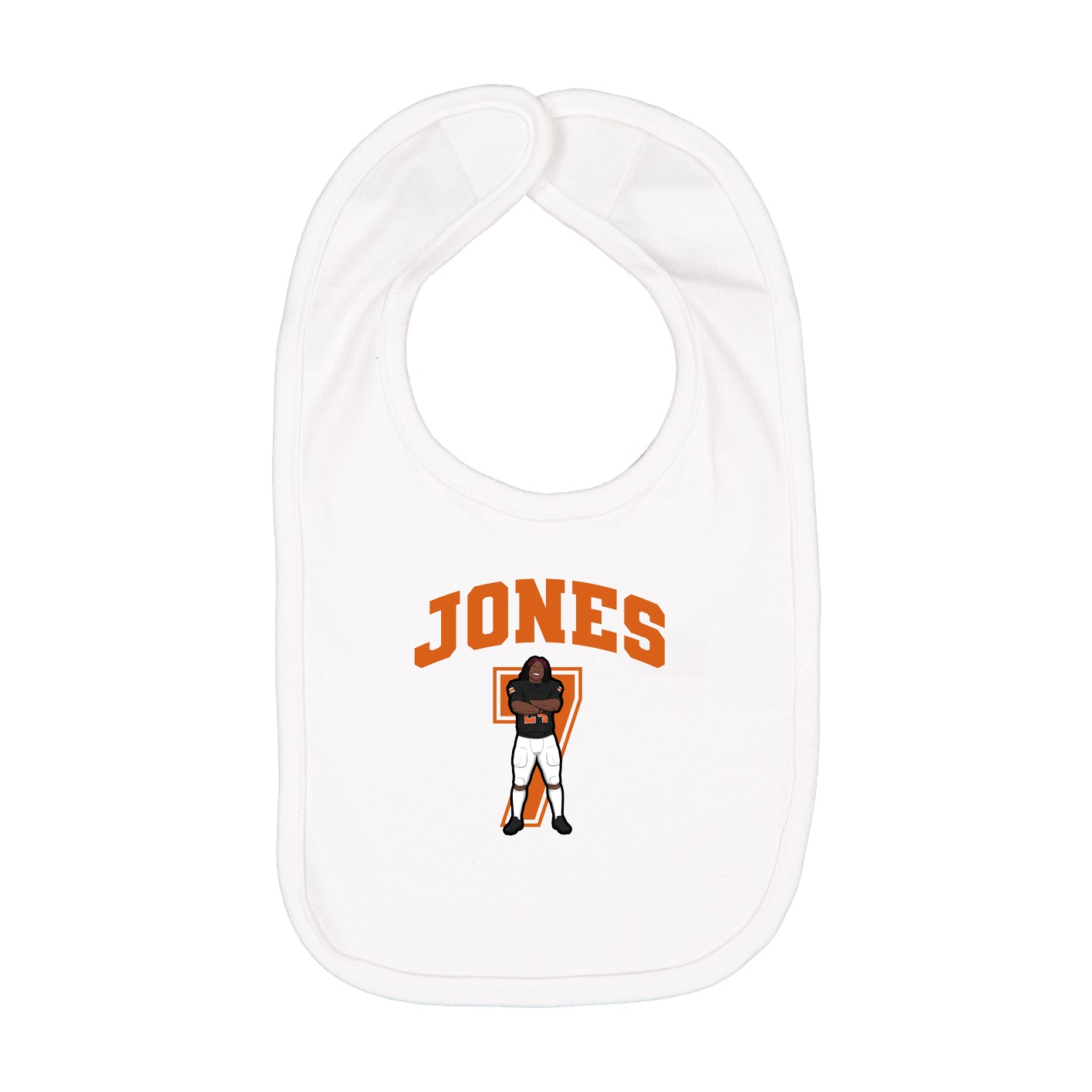 Infant Bib — Number in White
