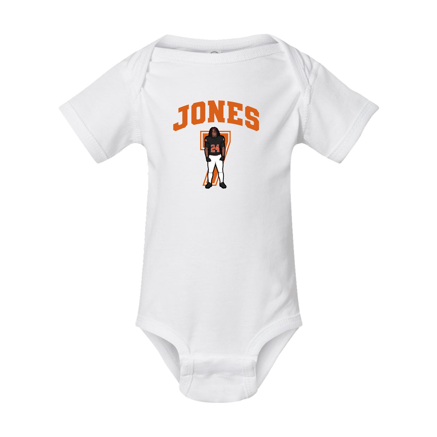 Baby Onesie — Number in White