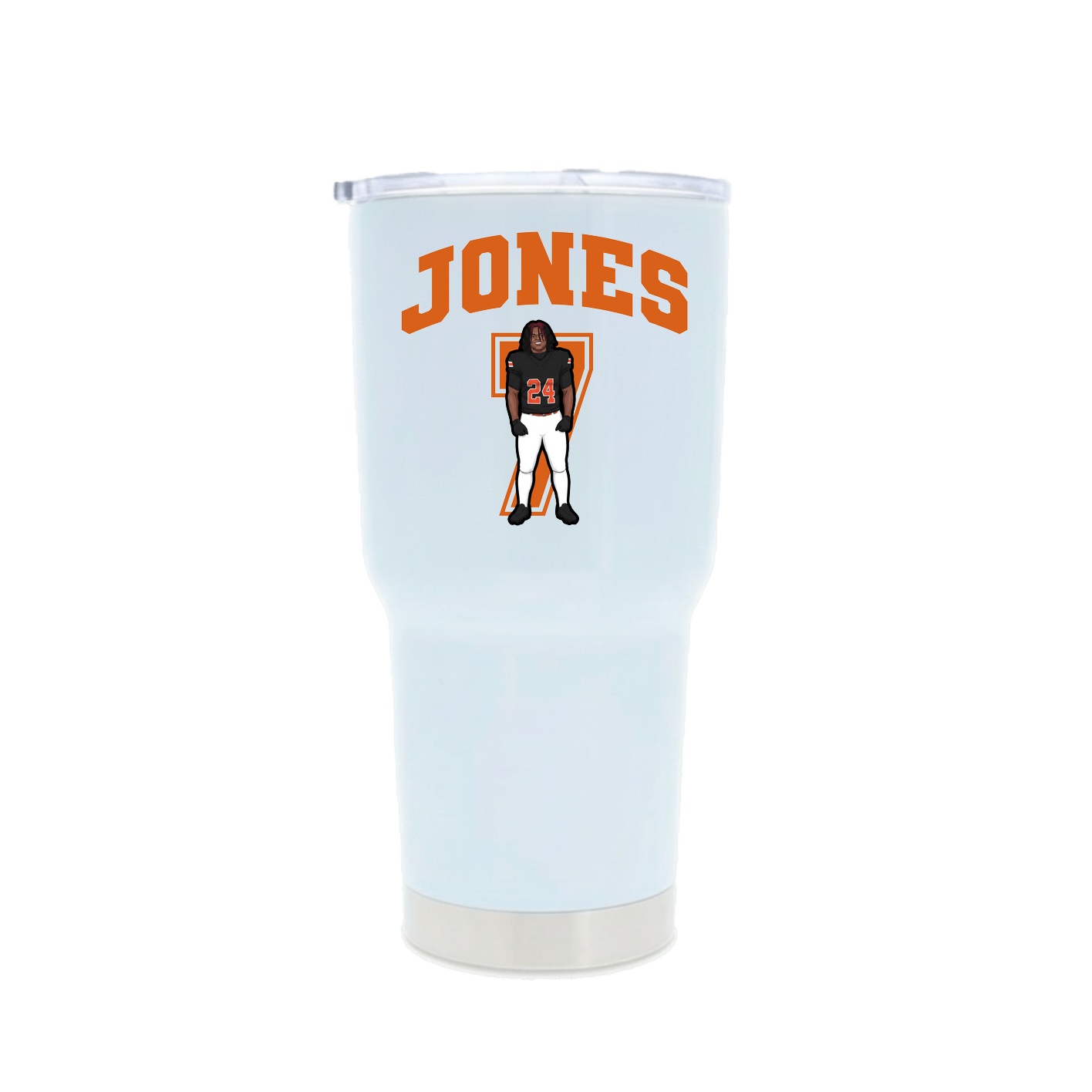 30oz Stainless Steel Tumbler — Number in White