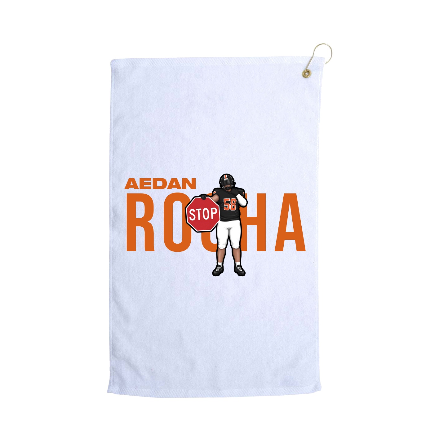 Golf Towel — Player Name in White