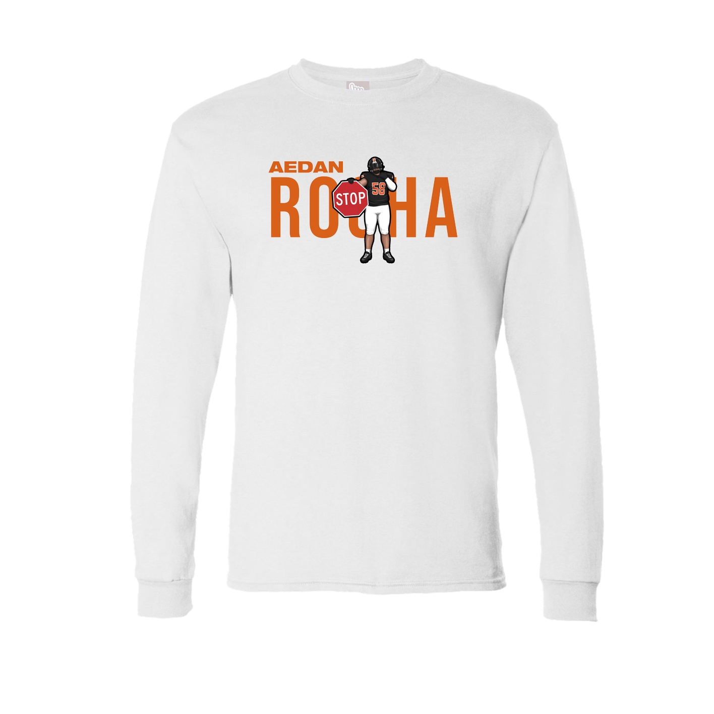 Long Sleeve Tee — Player Name in White