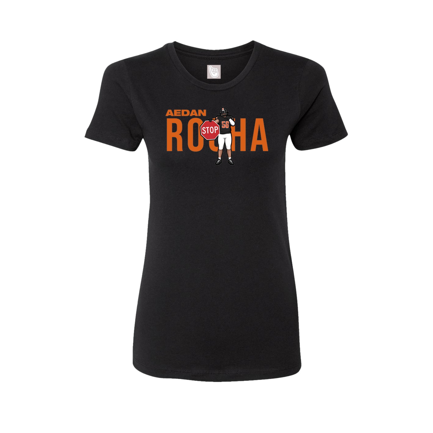 Fitted Women's Tee — Player Name in Black