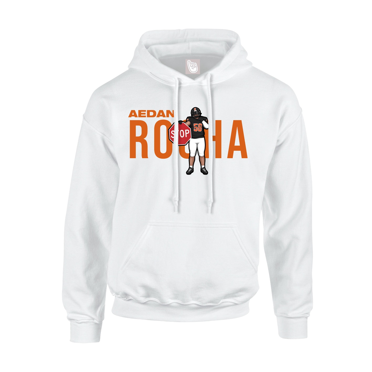 Youth Hoodie — Player Name in White