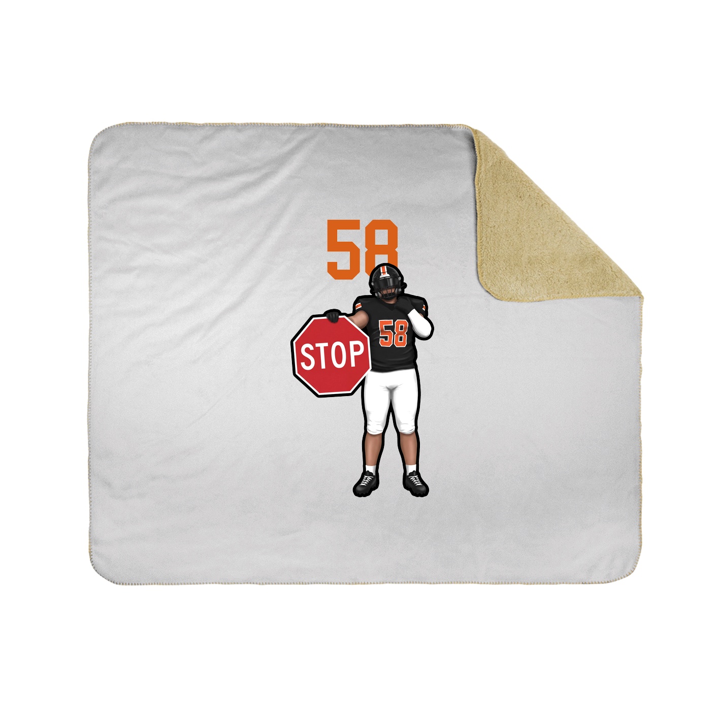 Throw Blanket — Number Top in White