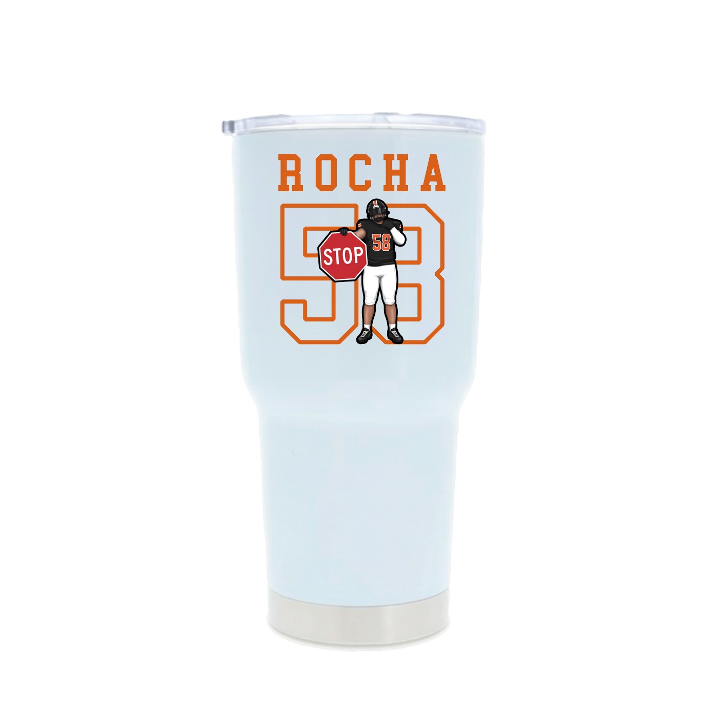 30oz Stainless Steel Tumbler — Shirsey in White