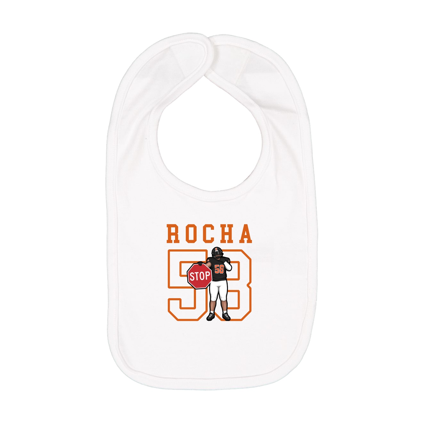 Infant Bib — Shirsey in White