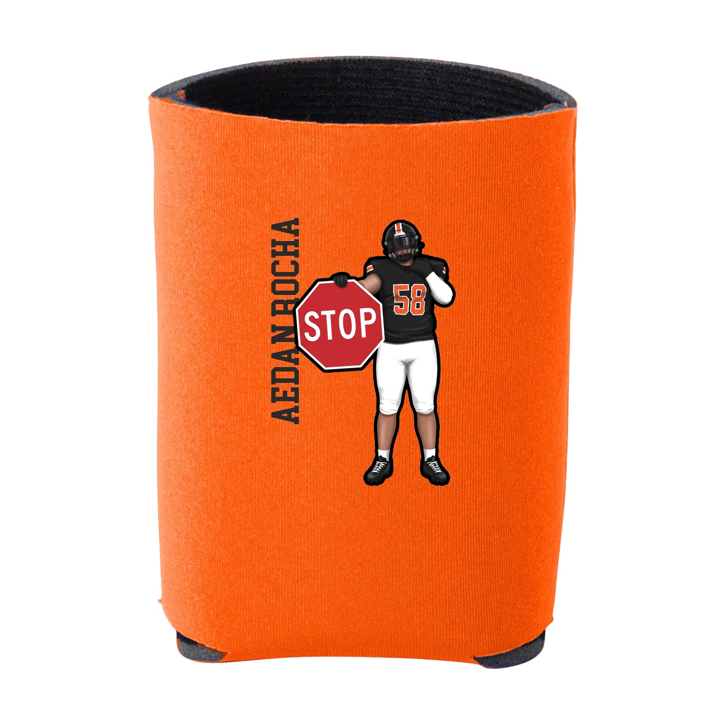 Can Holder — Name Vertical in Orange